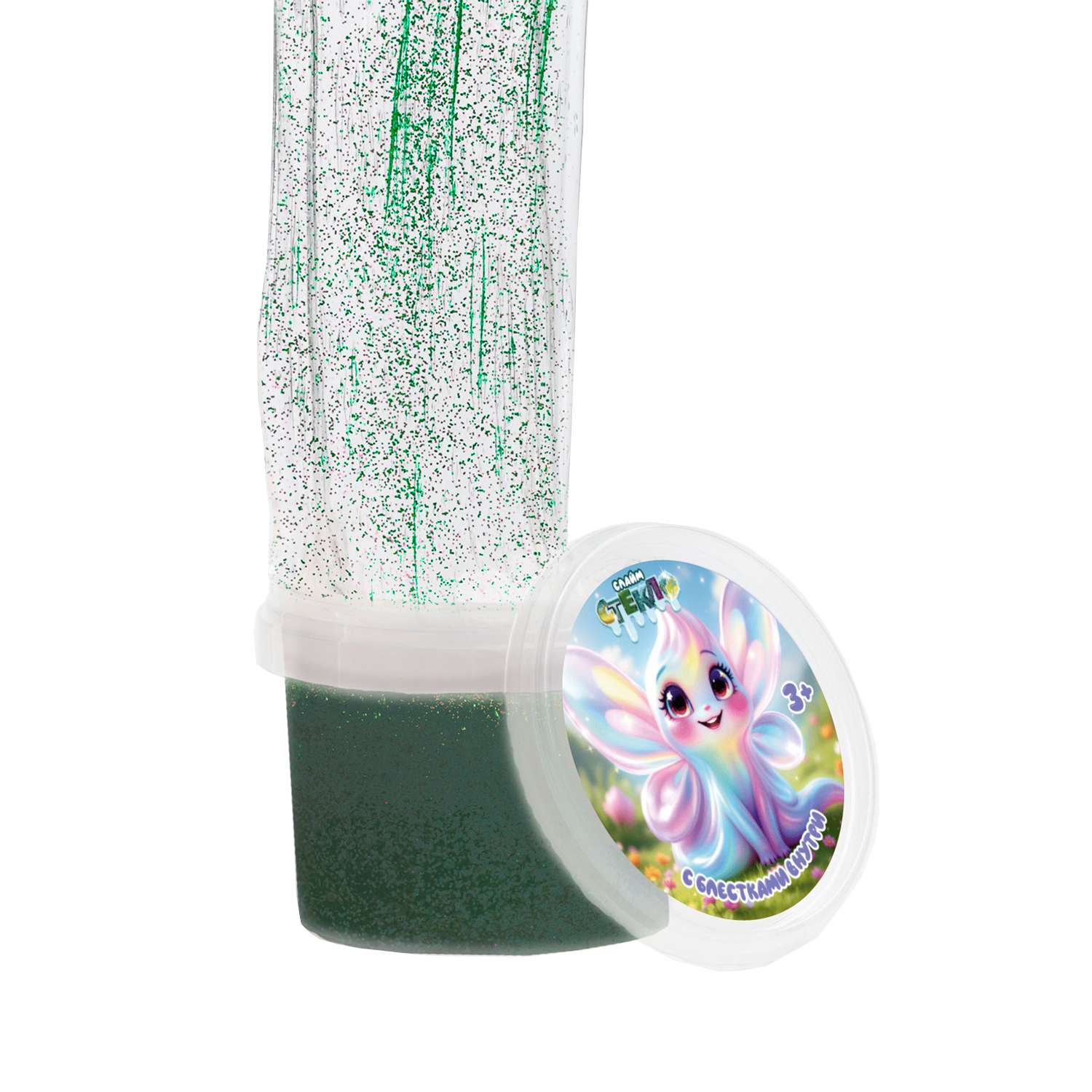 Игрушка-антистресс Слайм Стекло слайм с блестками 90г в ассортименте - фото 3