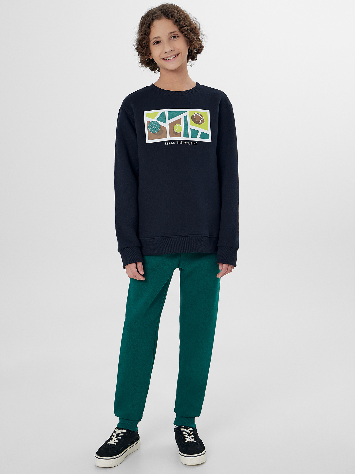 Костюм Mark Formelle (Марк Формэль) 393324/неви +зеленый +печать - фото 1