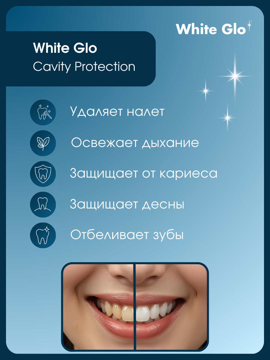 Зубная паста WHITE GLO - фото 2