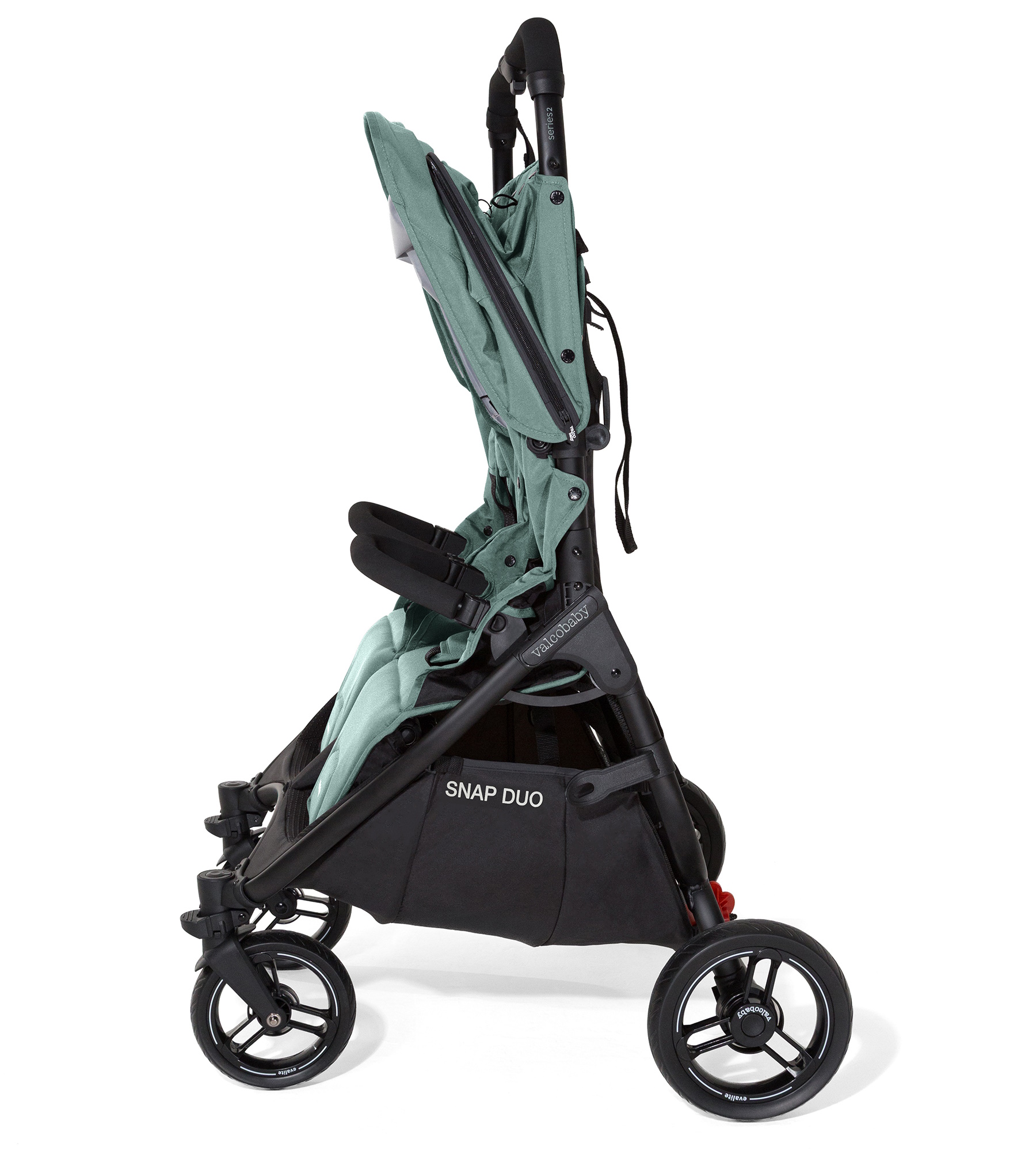 Коляска прогулочная для двойни Valco baby Snap Duo зеленый - фото 9
