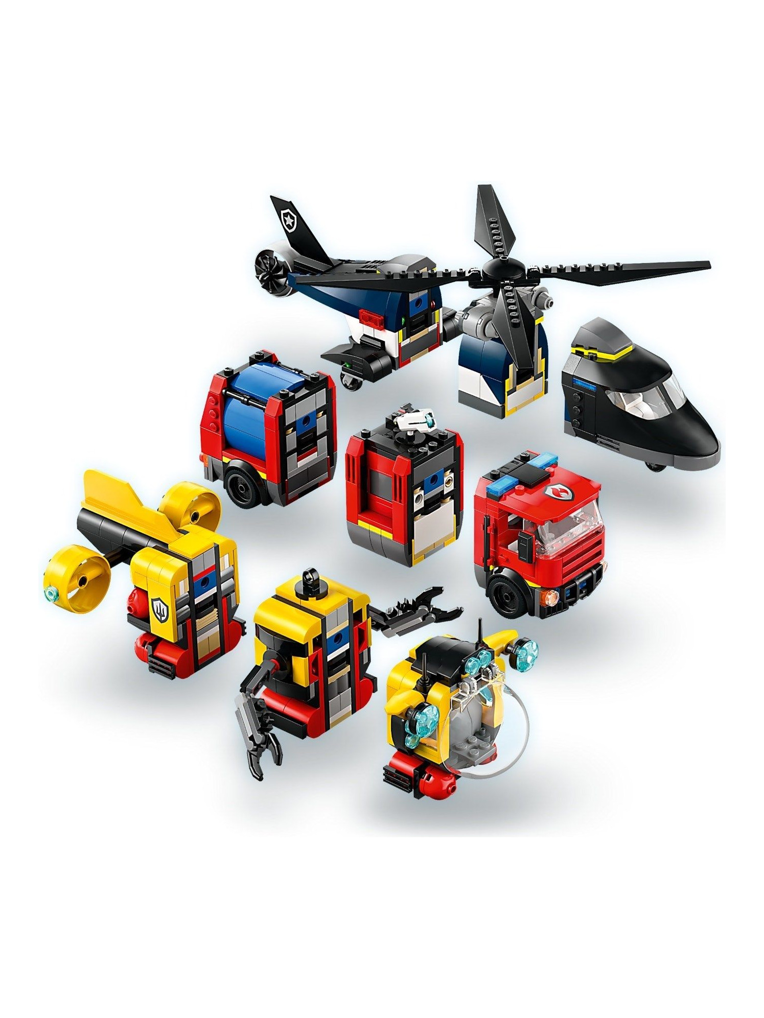 Конструктор LEGO City Вертолет, пожарная машина 874 дет. - фото 8