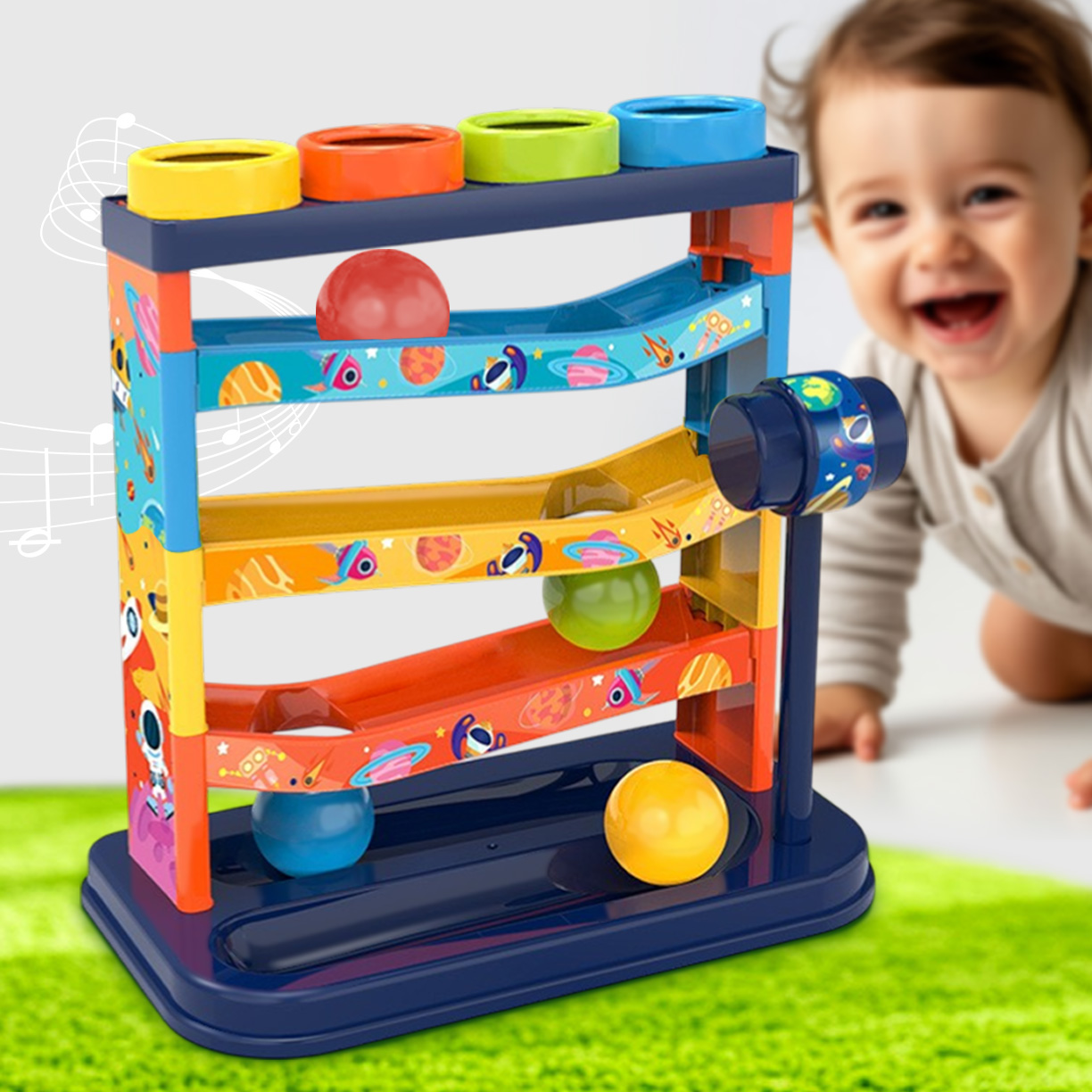 Игрушка TIPTOPOLIS Сортер-стучалка с шариками - фото 6