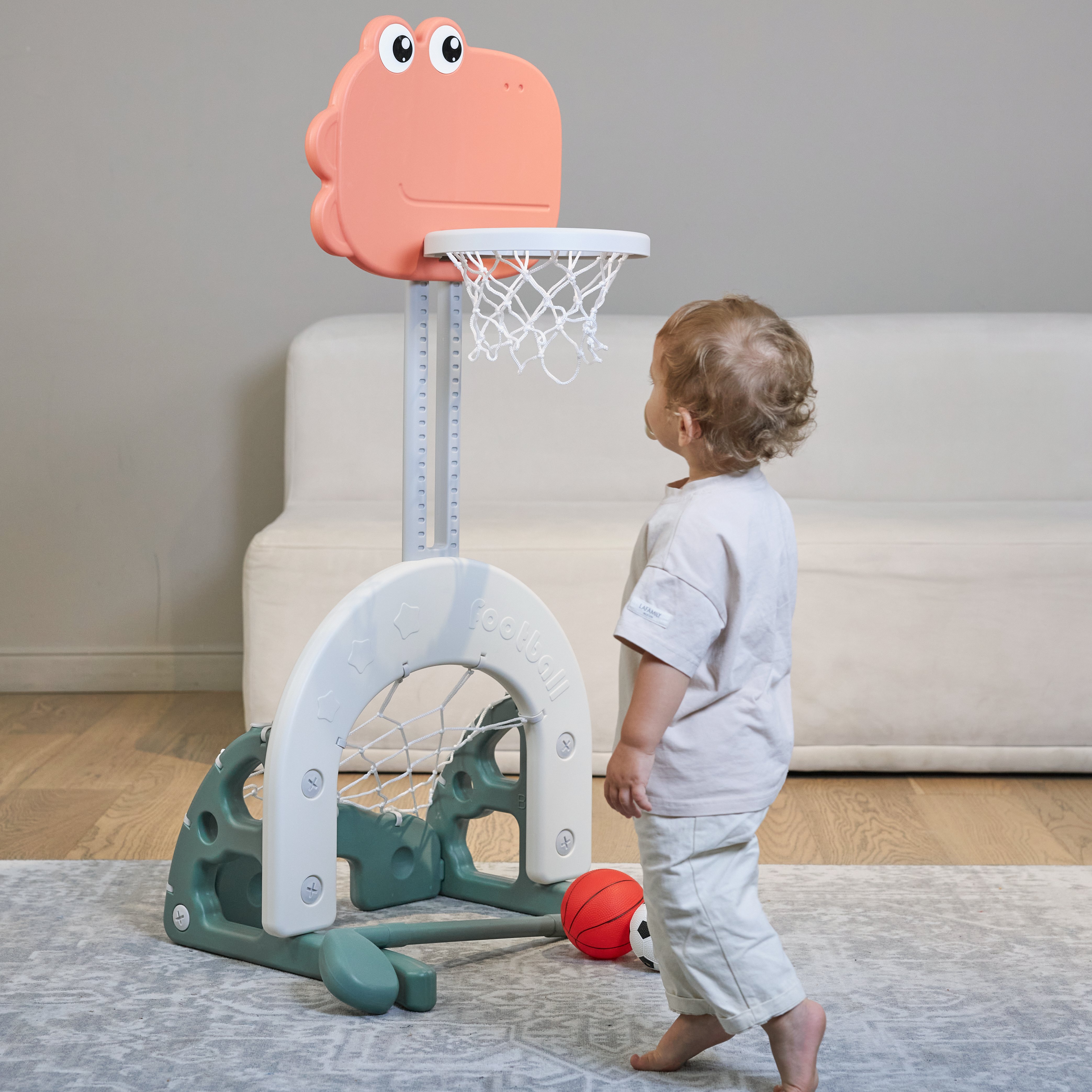Баскетбольная стойка + ворота UNIX Kids Dino 2в1 для дома и улицы - фото 20