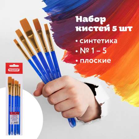Кисть Пифагор 5 шт. (синтетика)