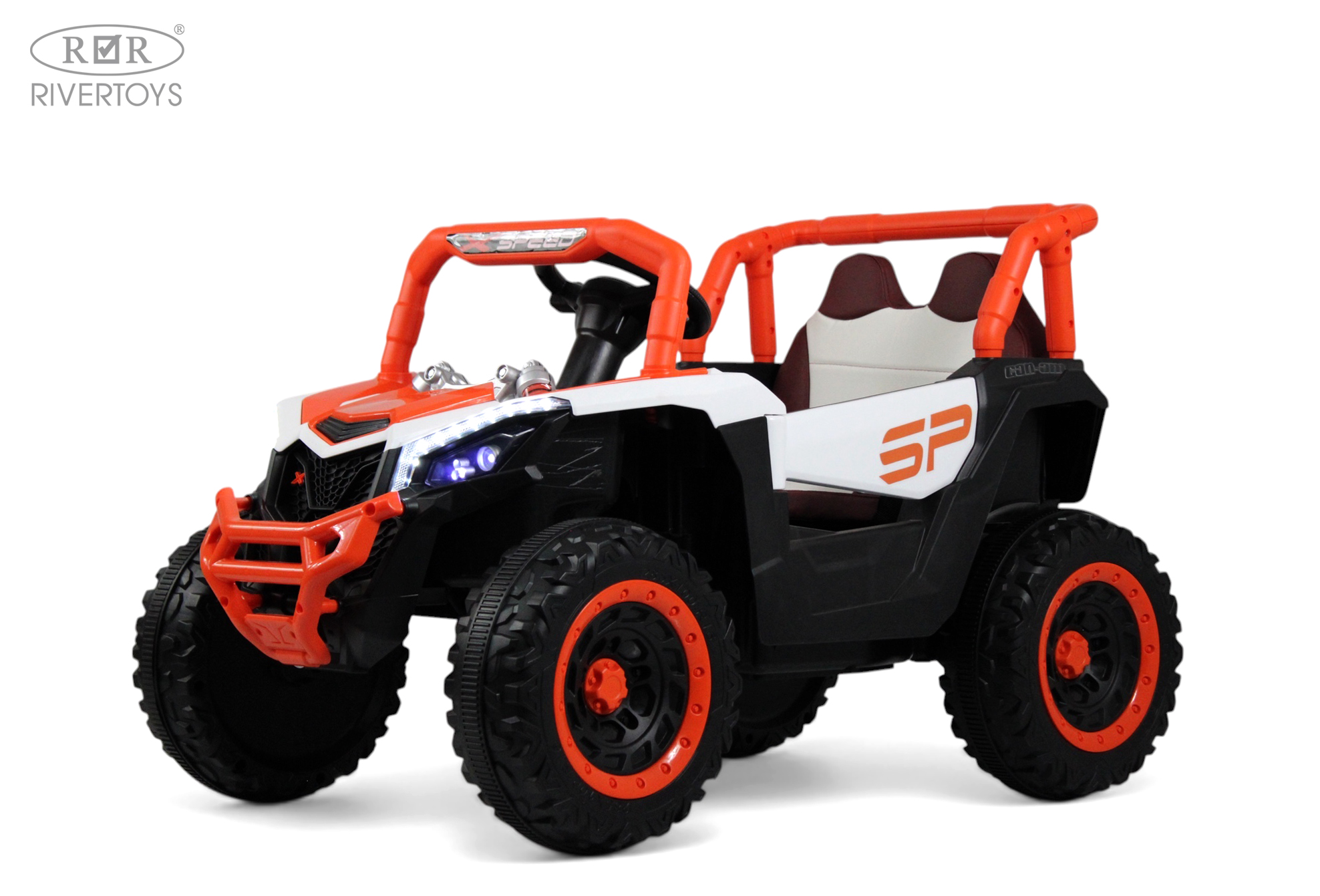 Электромобиль RIVERTOYS М303БХ-ORANGE С пультом ДУ - фото 1