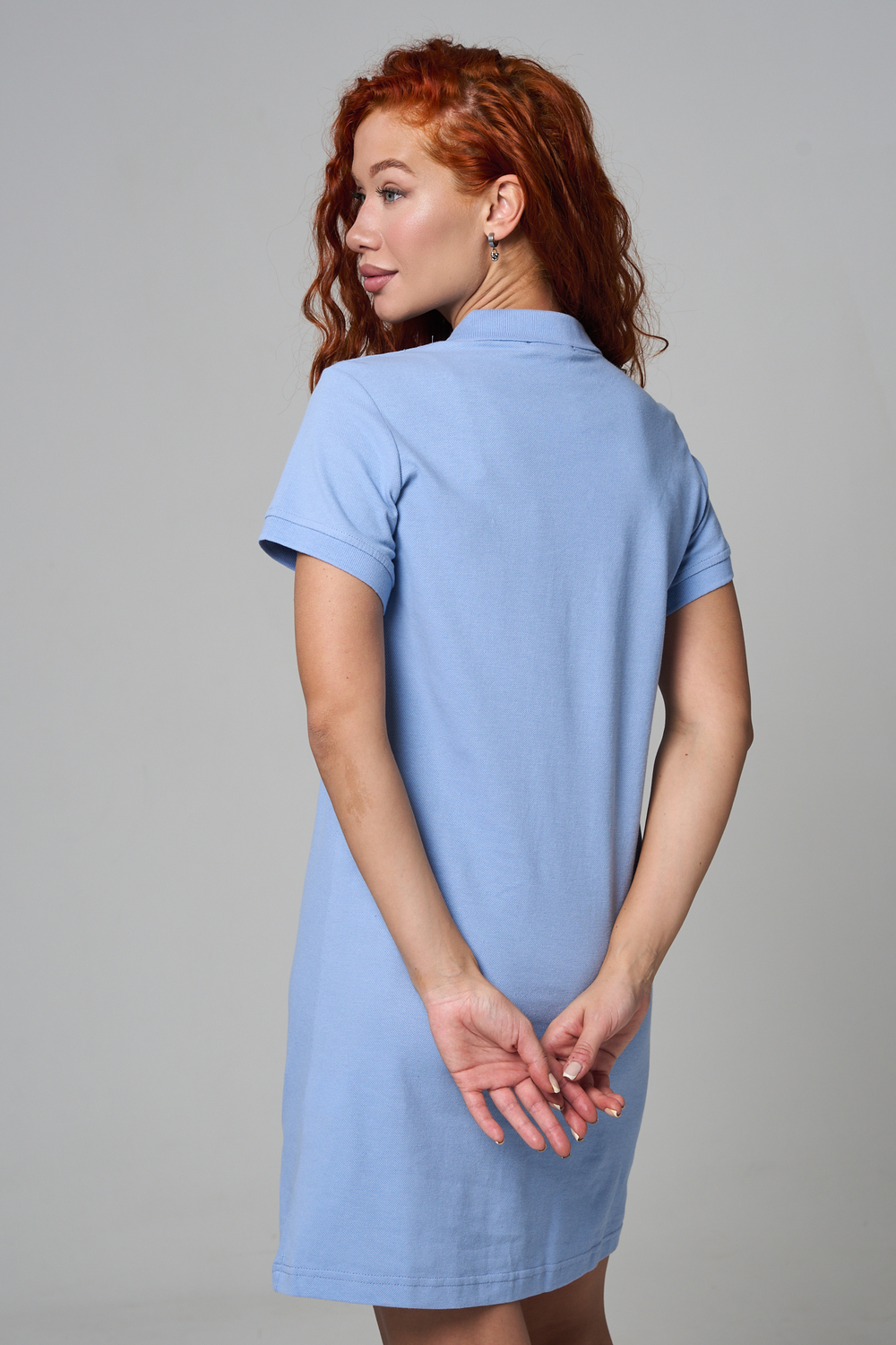 Платье Натали Суслова 14413/1 серо-голубой - фото 8