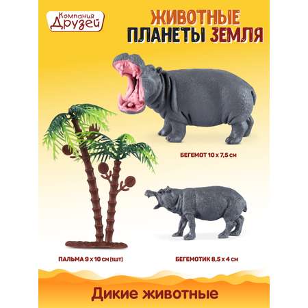 Игровой набор DARWIN Животные Бегемоты 2шт