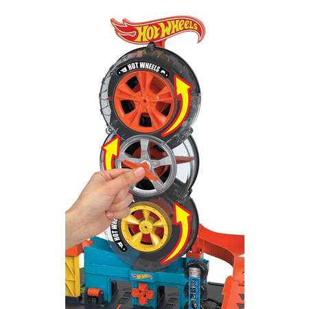 Парковка Hot Wheels Шиномонтажная мастерская с пусковой установкой