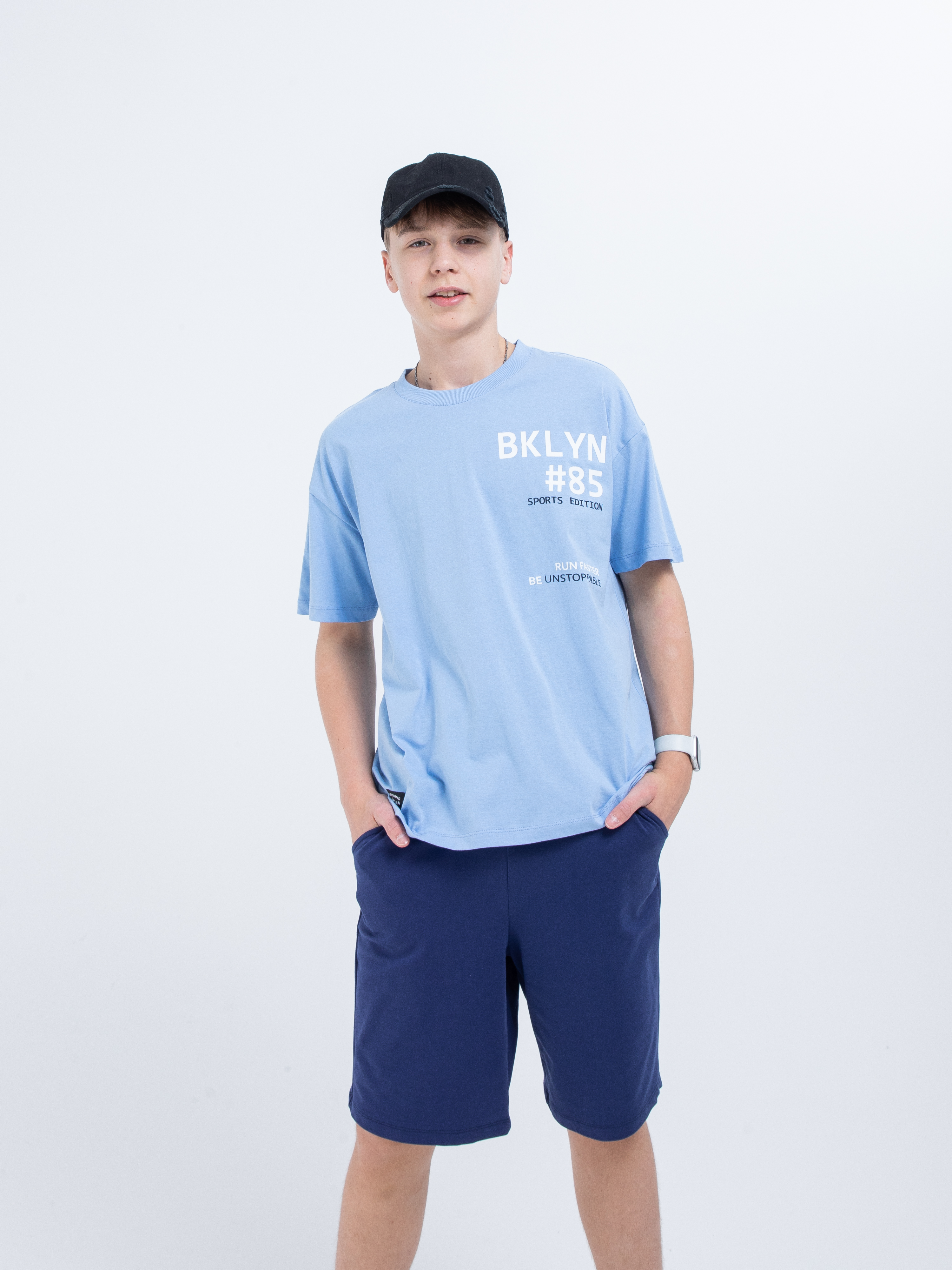 Футболка STELLA MODA 11213_голубой - фото 13