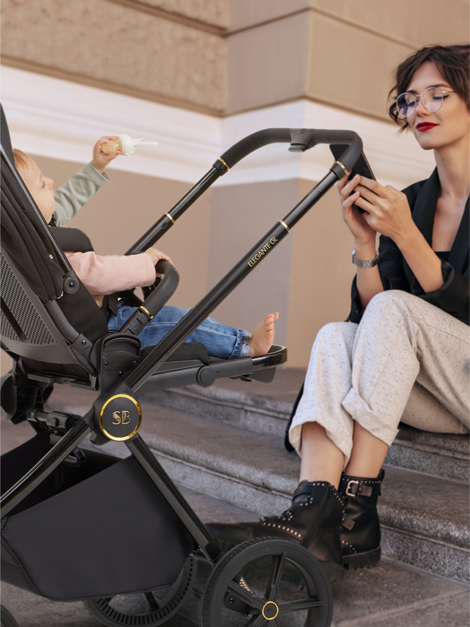 Коляска 3в1 Sweet Baby Elegante Chrome Black черный - фото 20