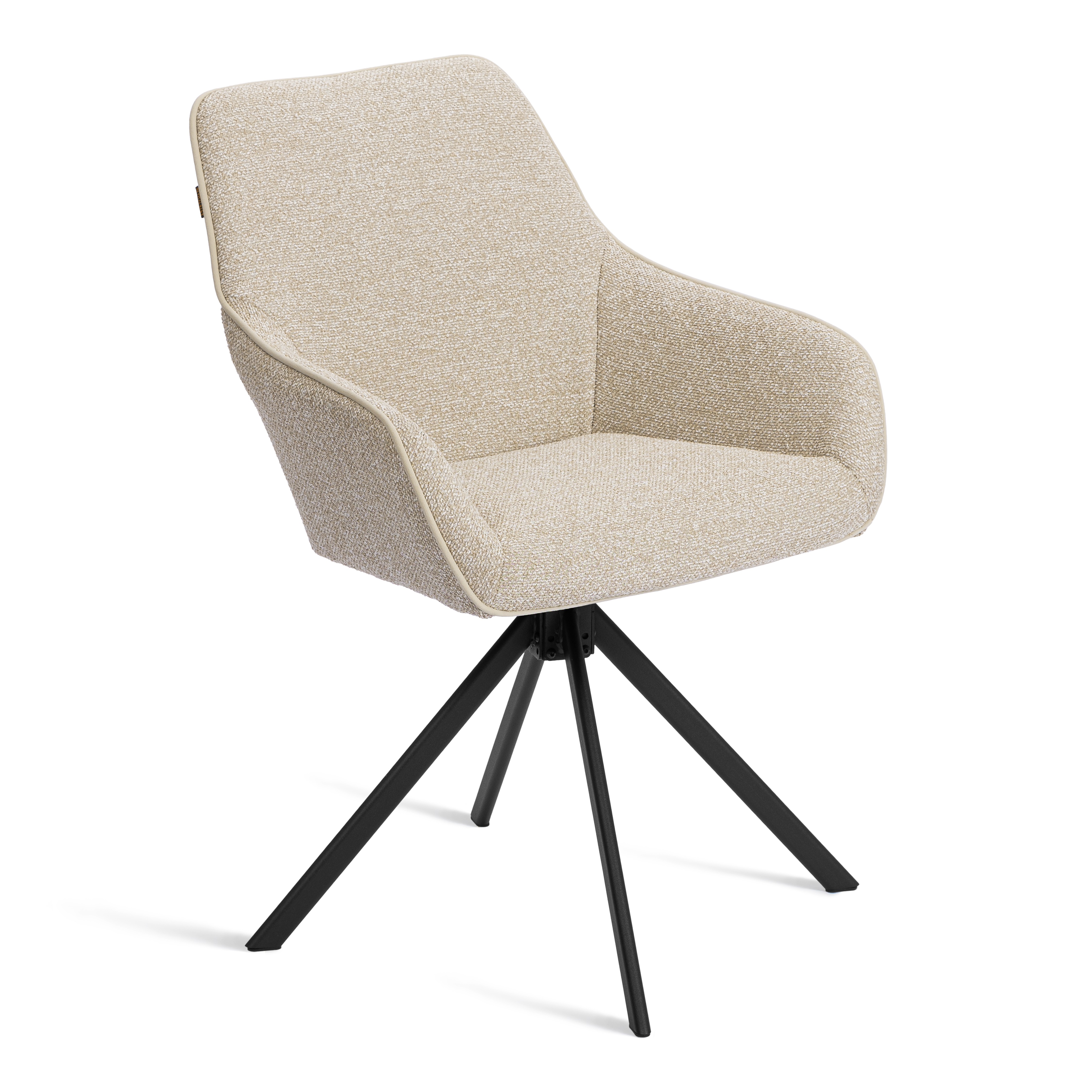 Стул TETCHAIR Дублин опора 360 букле бежевый - фото 2