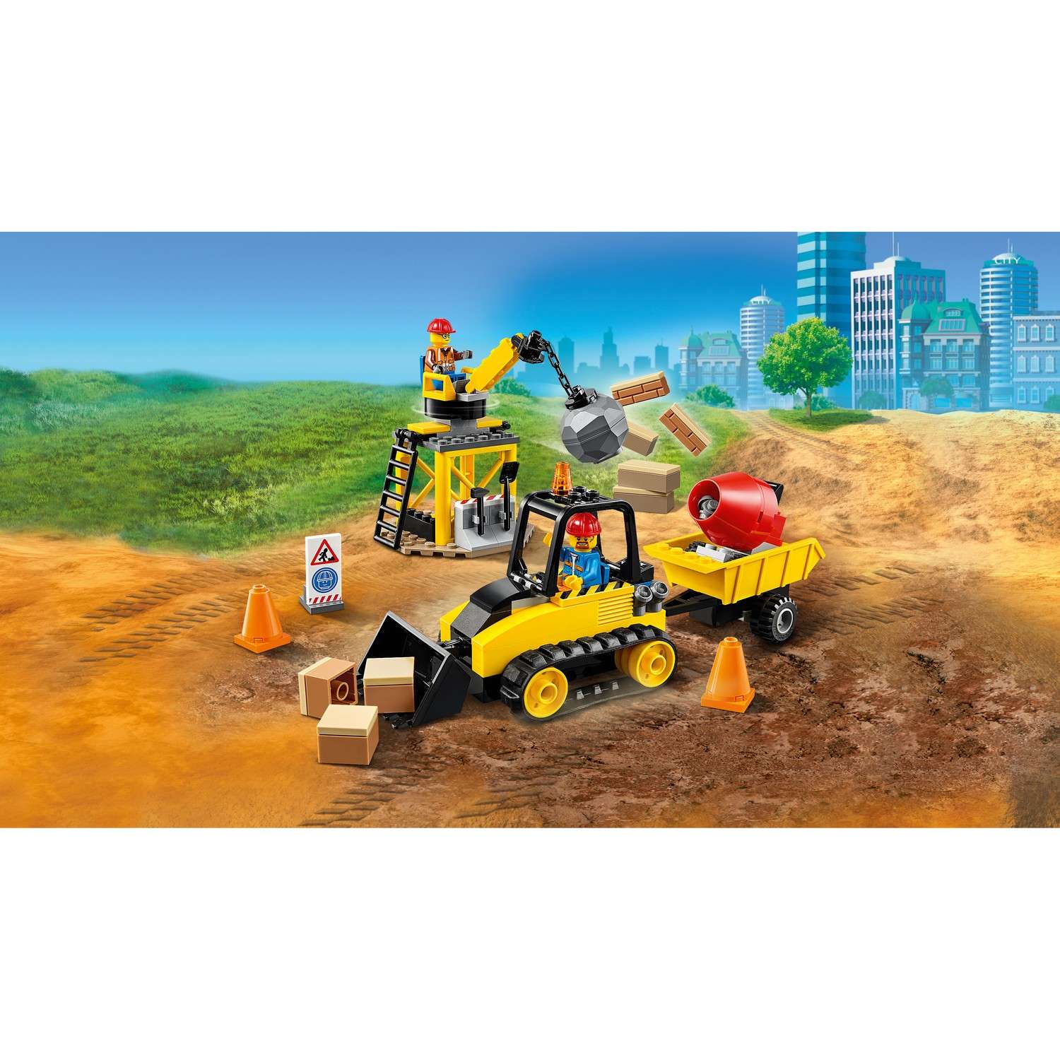 Конструктор LEGO City Great Vehicles Бульдозер блочный - фото 9