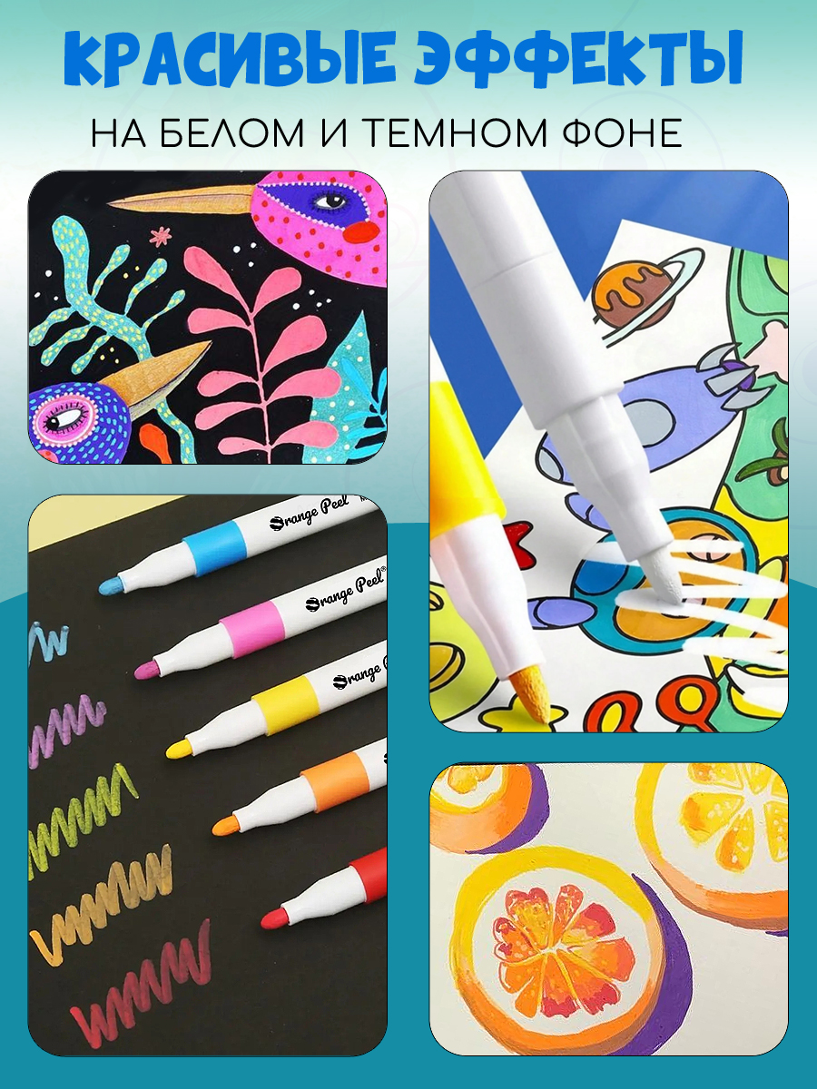 Маркеры Orange Peel акриловые 36 цв. - фото 3