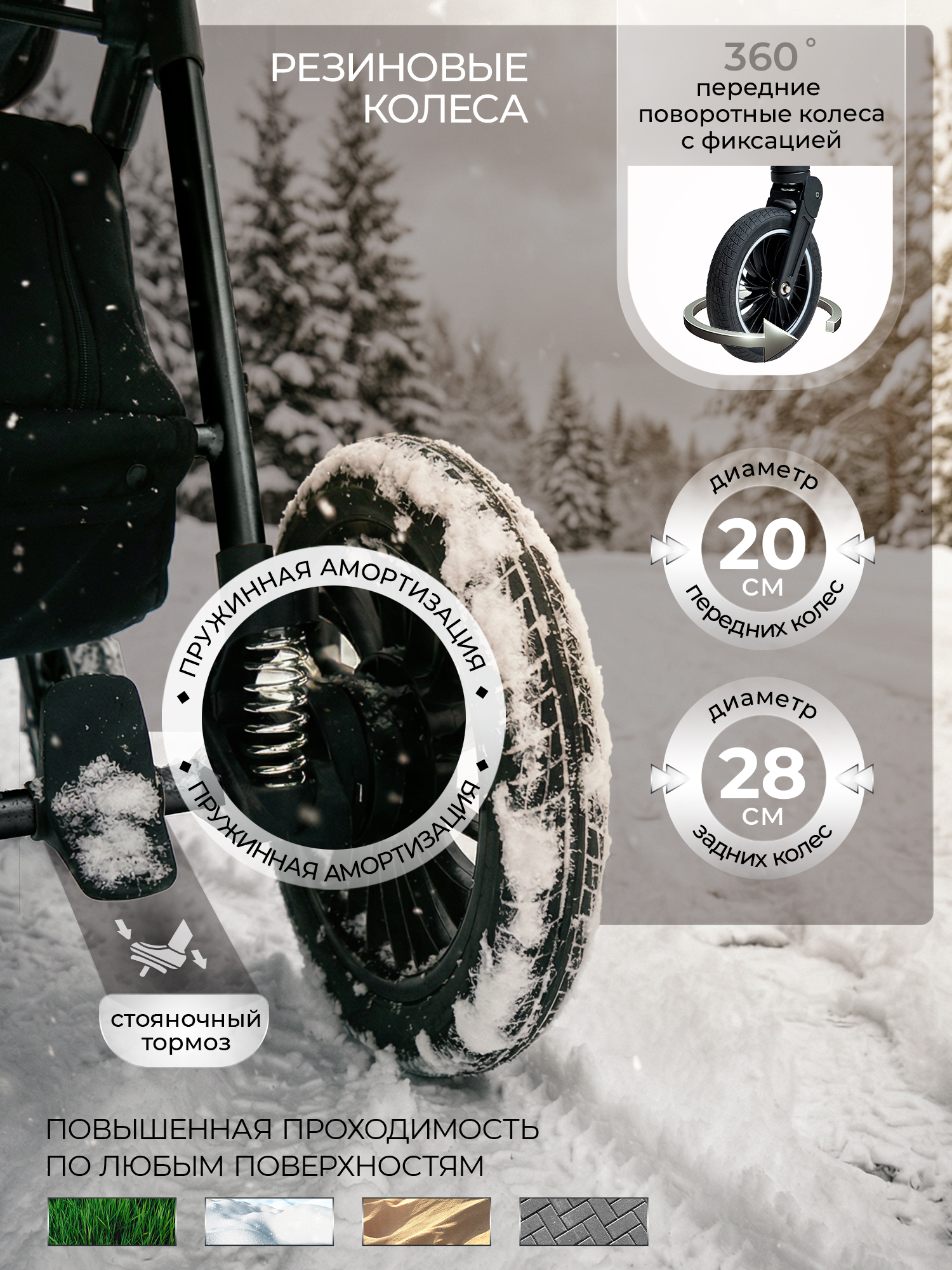 Коляска трансформер Sweet Baby Ranger Neo Black Glossy черный - фото 10