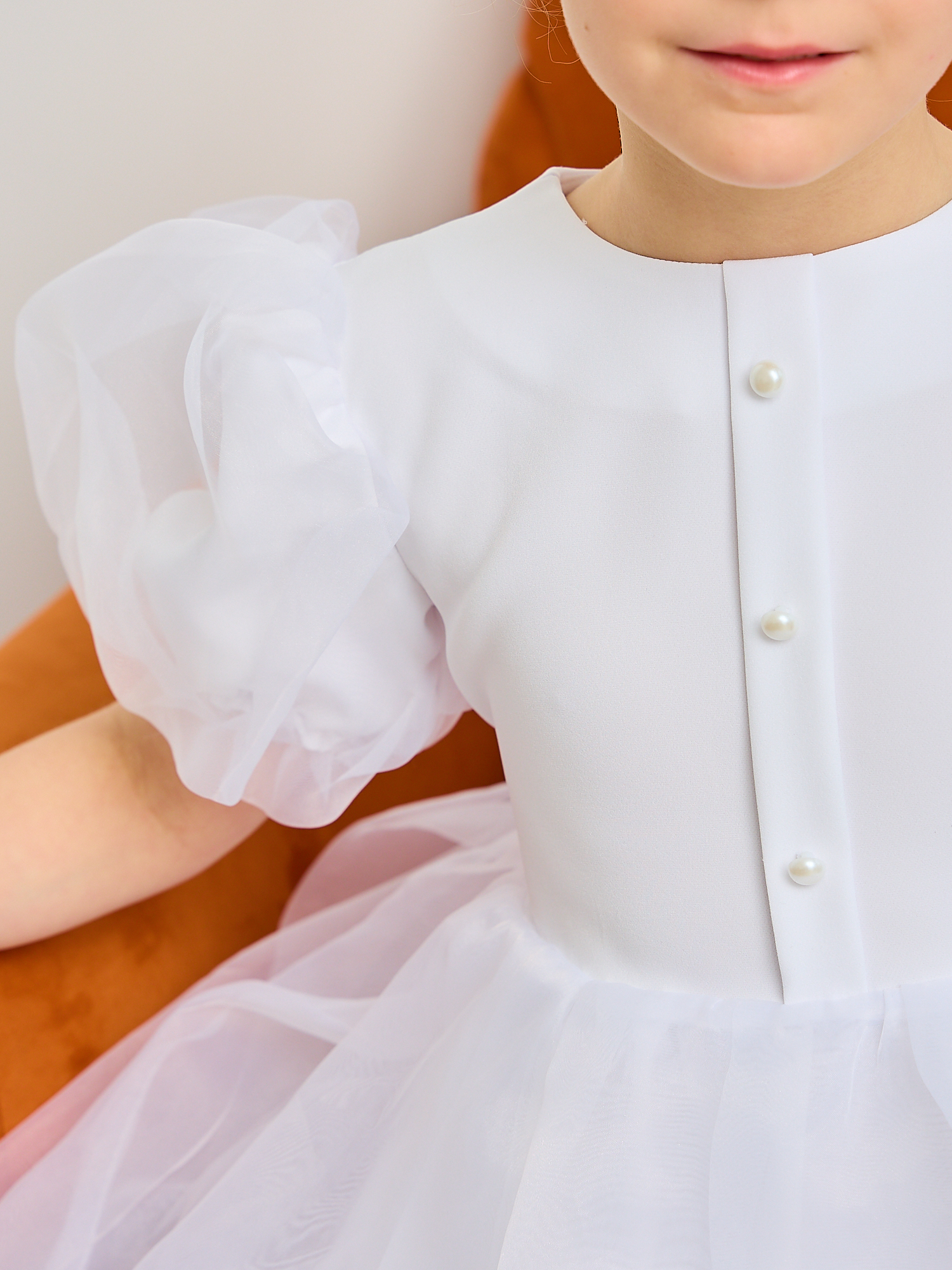 Платье Sofisha kids Plat.organza.white - фото 5