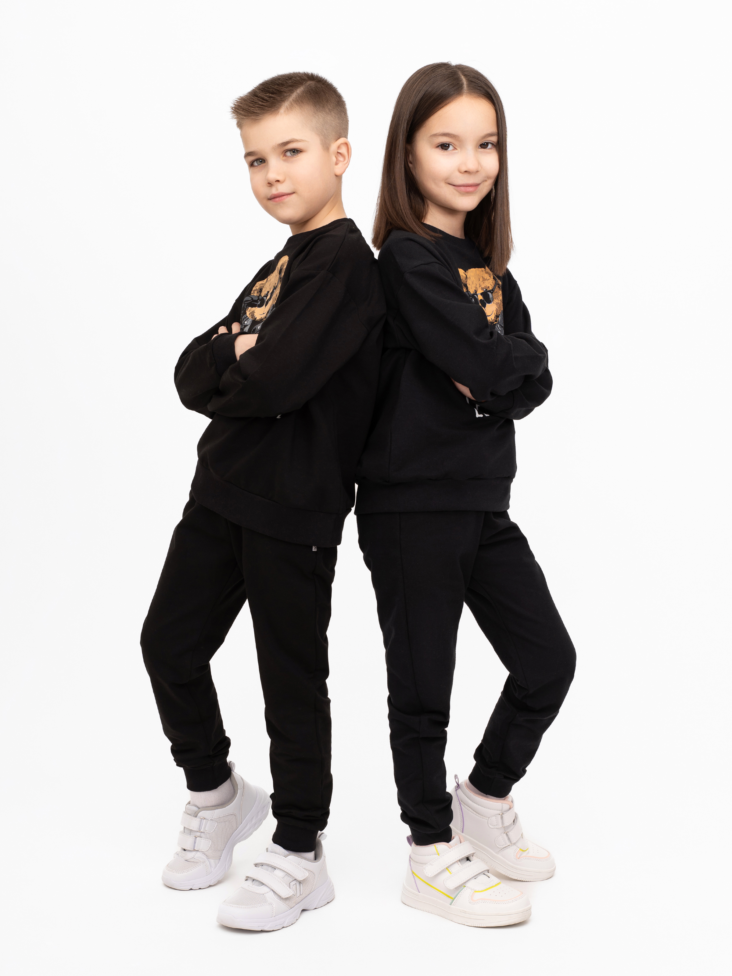 Костюм Утенок 7045г черный тедди байкер - фото 11