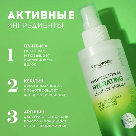 Спрей для волос KERAPROOF термозащитный для ухода и укладки кудрявых волос с киноа и кератином 200 мл