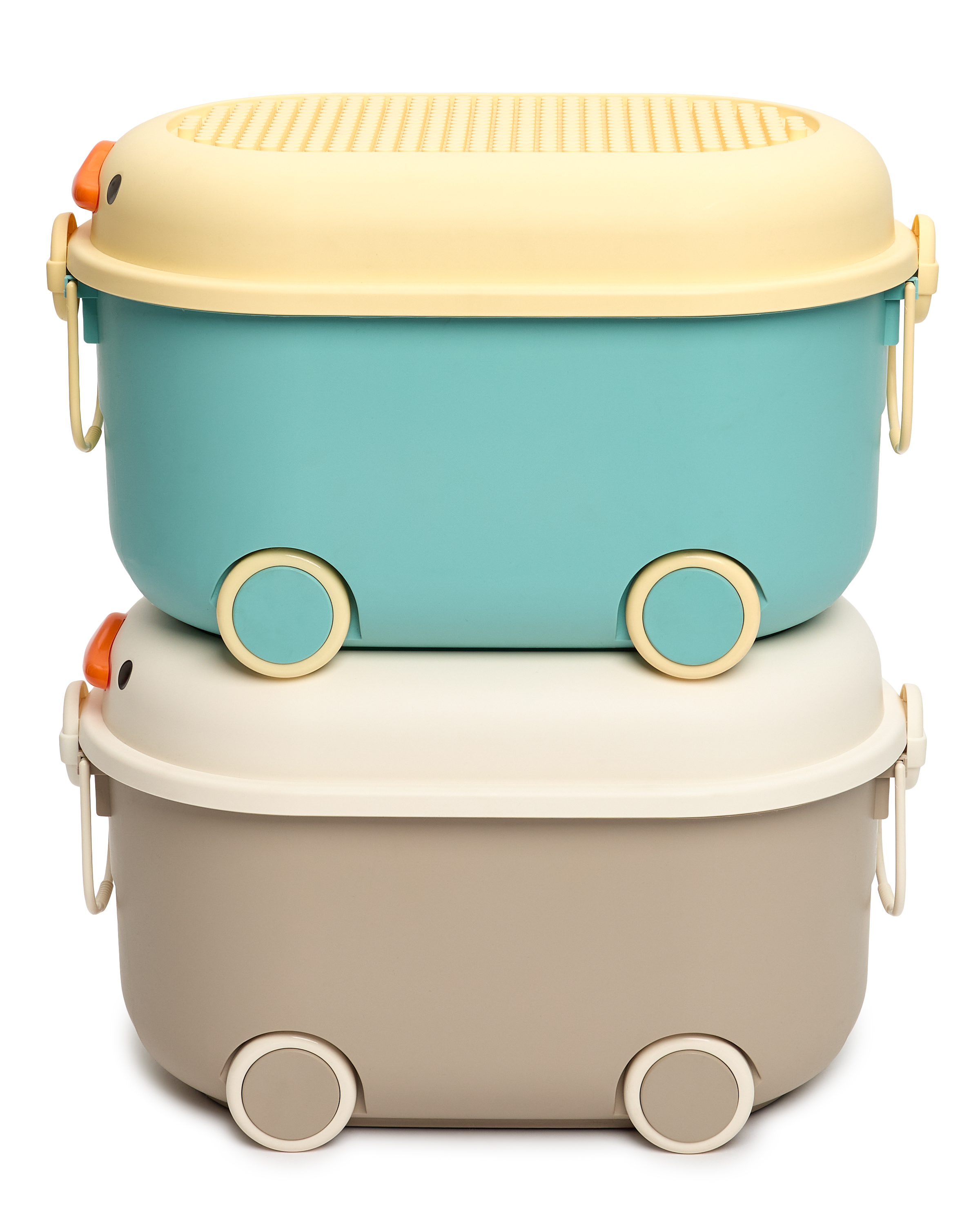 Ящик для хранения игрушек BabyGo бирюзовый - фото 10