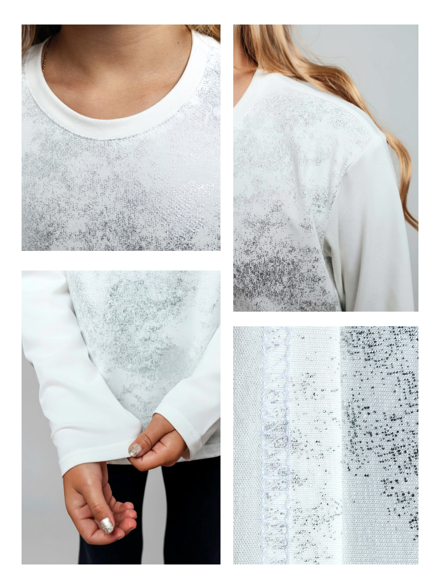 Лонгслив Селтекс _ДК22 молочный/молочный серебро - фото 5