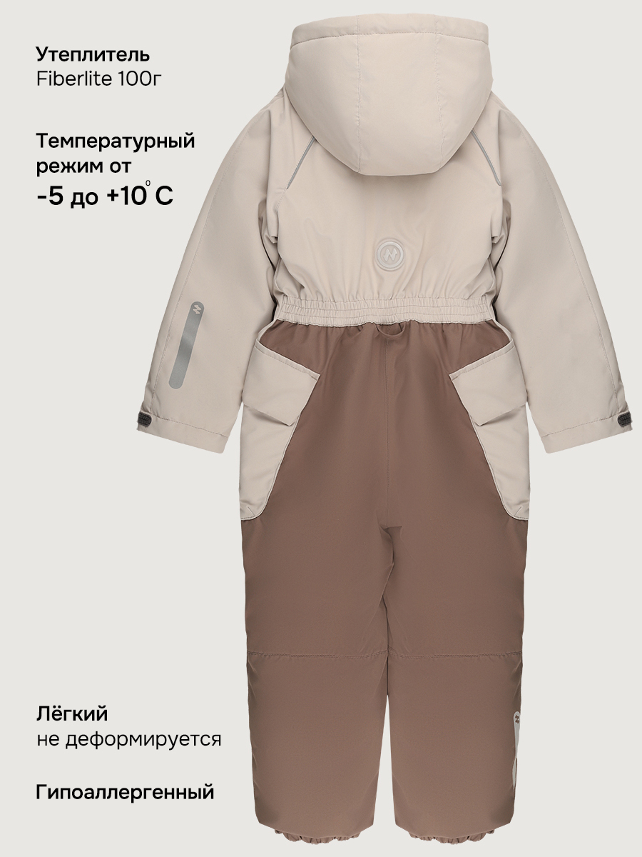 Комбинезон NIKASTYLE 8м8626 кешью/капучино - фото 7