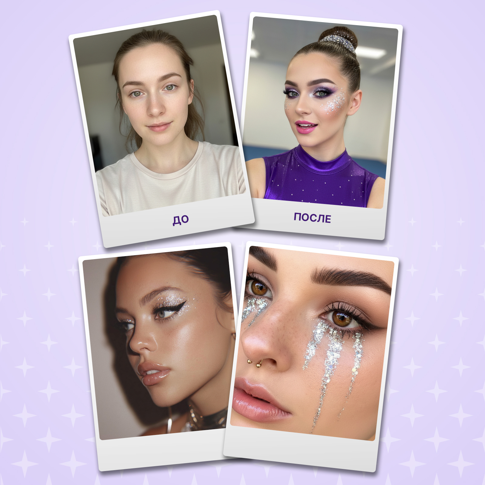 Серебряный глиттер ХОББИЛАБ с блестками для лица тела и волос 30 г - фото 6