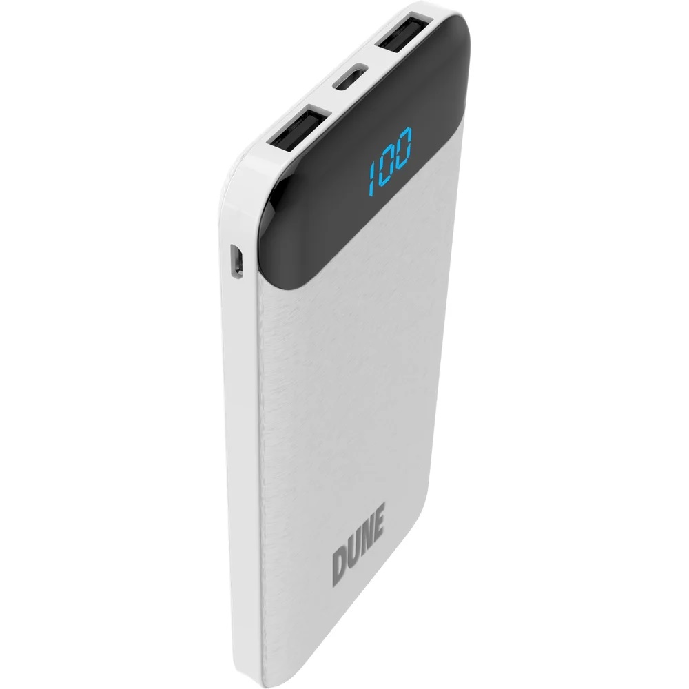 Внешний аккумулятор Perfeo Powerbank Dune 10000mah LED дисплей White PF_B4882 - фото 3