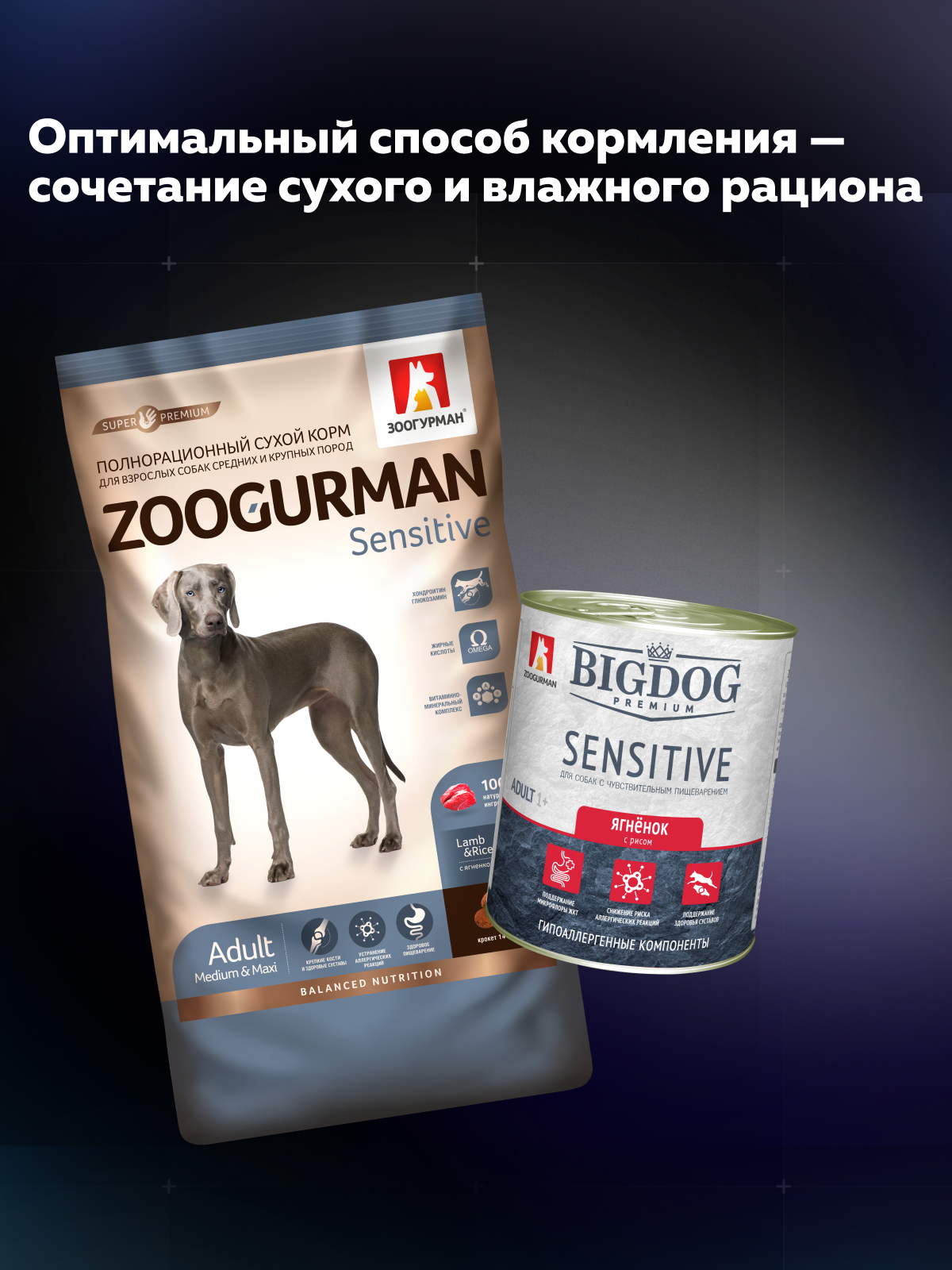 Корм влажный Зоогурман BIG DOG Premium SENSITIVE, с Ягнёнком и рисом, 850 г х 6шт. - фото 7