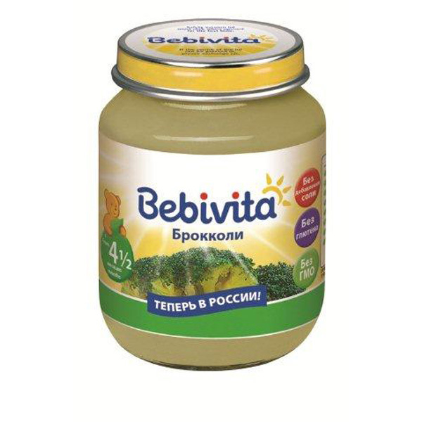 Пюре Bebivita Брокколи с 4 мес 100 г - фото 6
