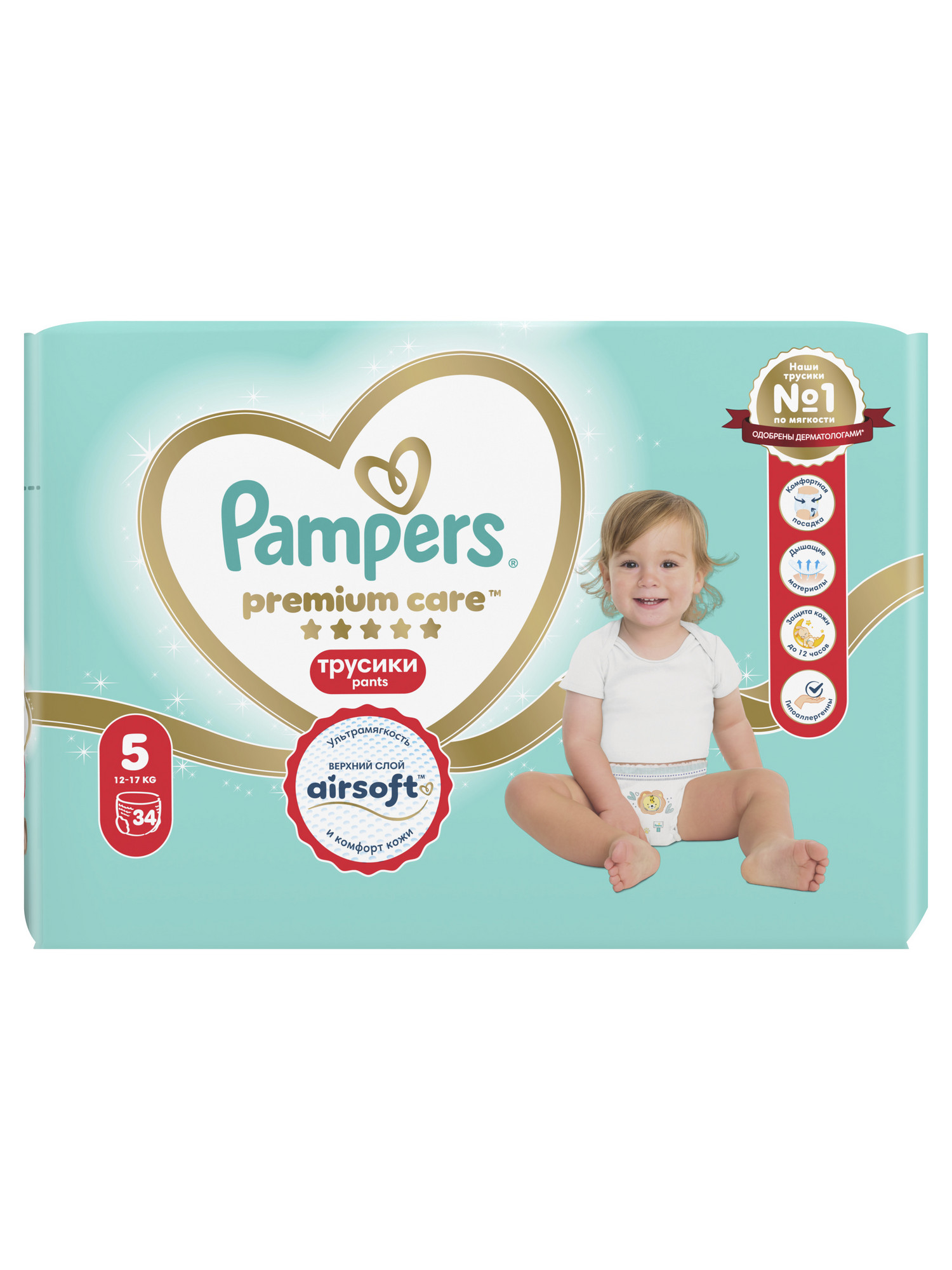 Трусики Pampers Premium Care 5 (12-17 кг) 34 шт. - фото 10