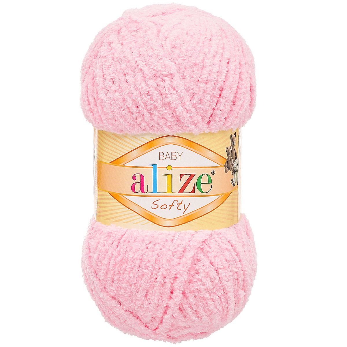 Пряжа для вязания Alize softy 50 гр 115 м микрополиэстер мягкая фантазийная 185 детский розовый 5 мотков - фото 4