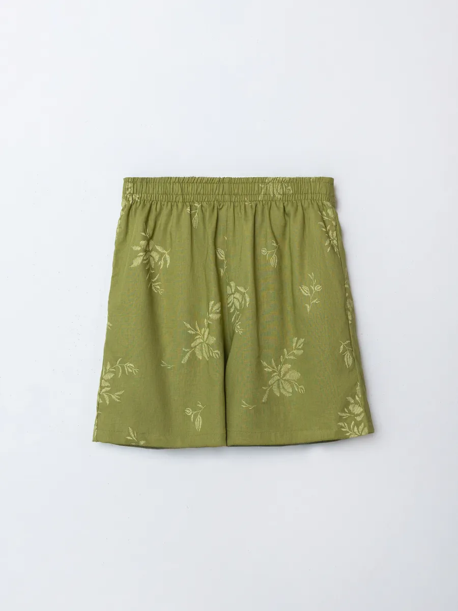 Шорты Mark Formelle (Марк Формэль) 522250/цветы на оливковом - фото 5