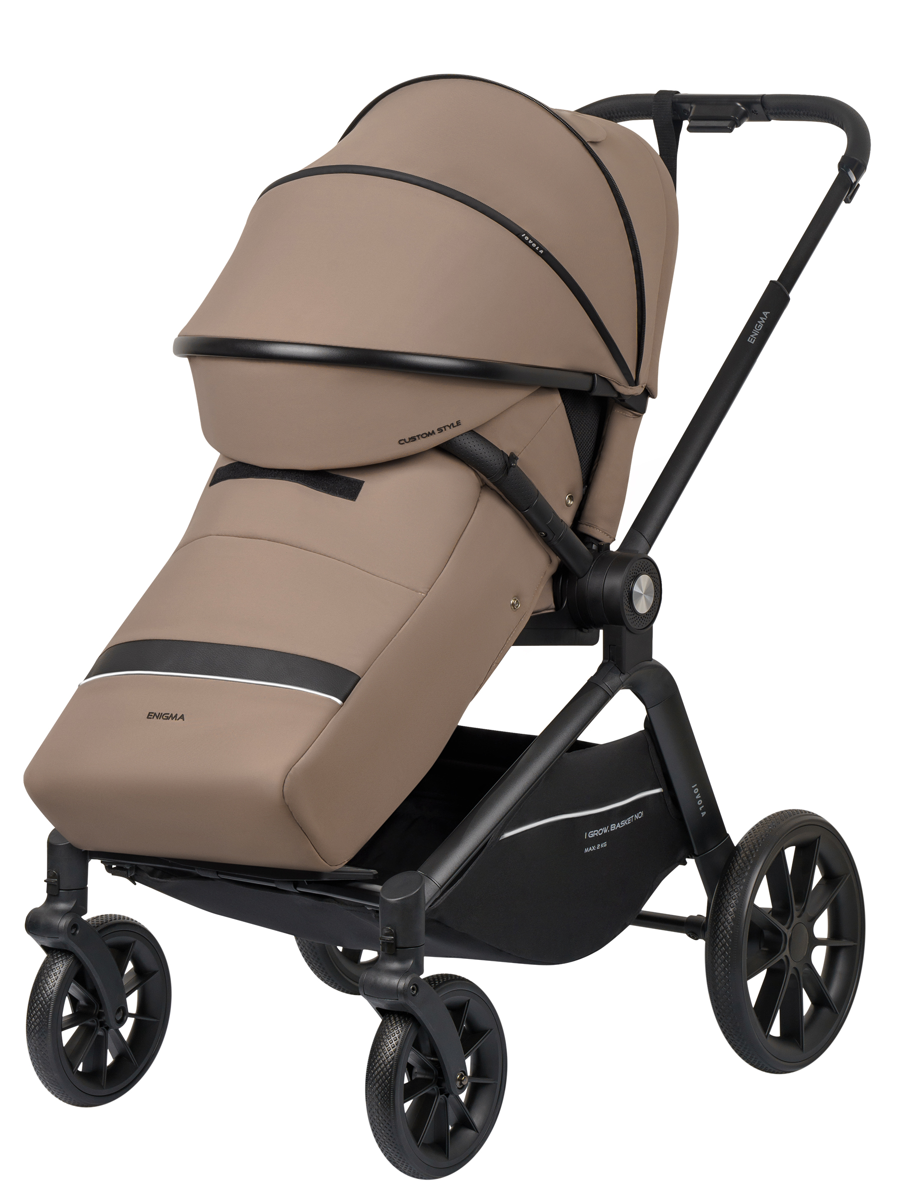 Коляска 2в1 JOVOLA Enigma универсальная коричневый - фото 23