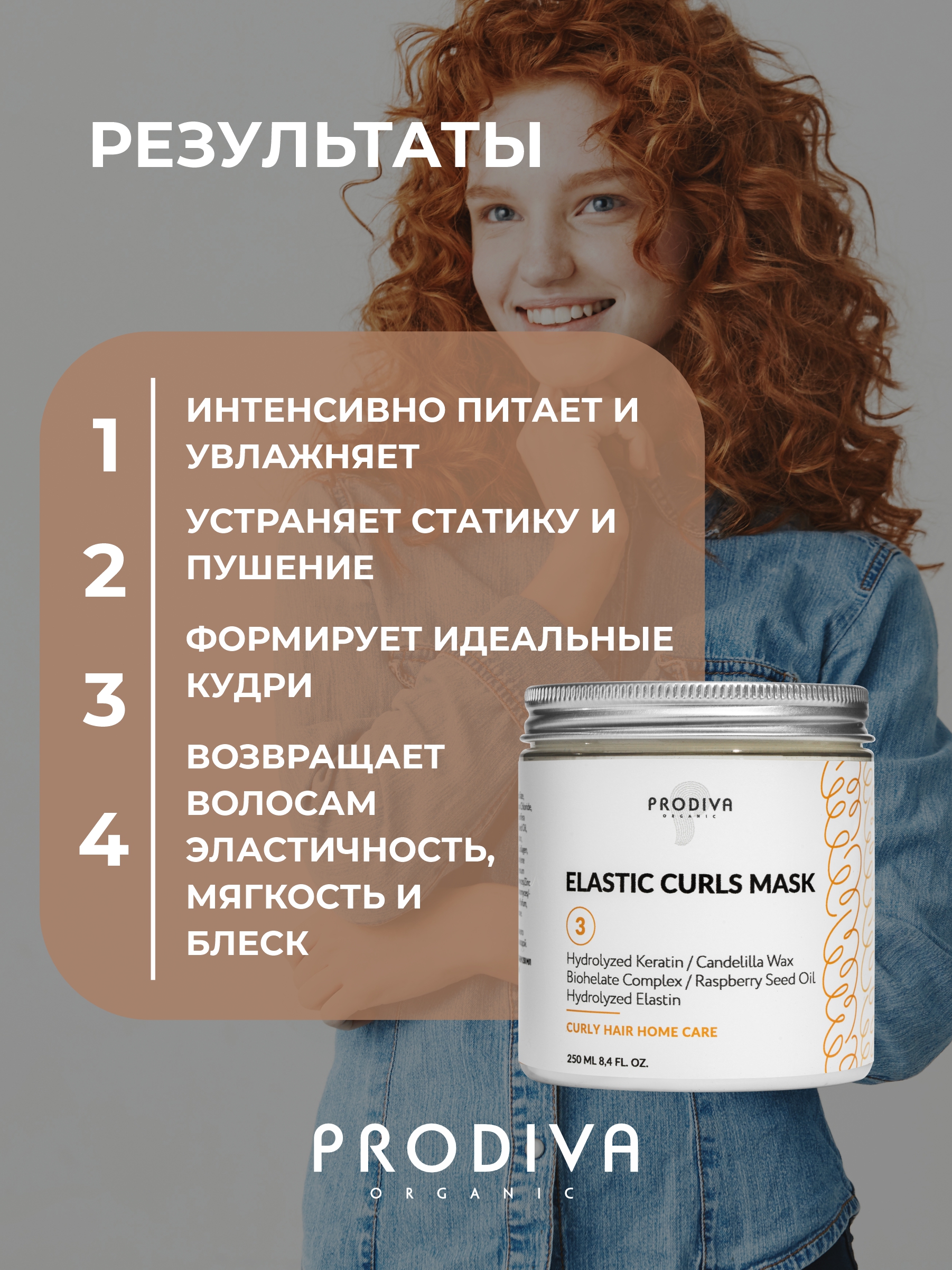 Маска PRODIVA для кудрявых и вьющихся волос 250 мл - фото 7