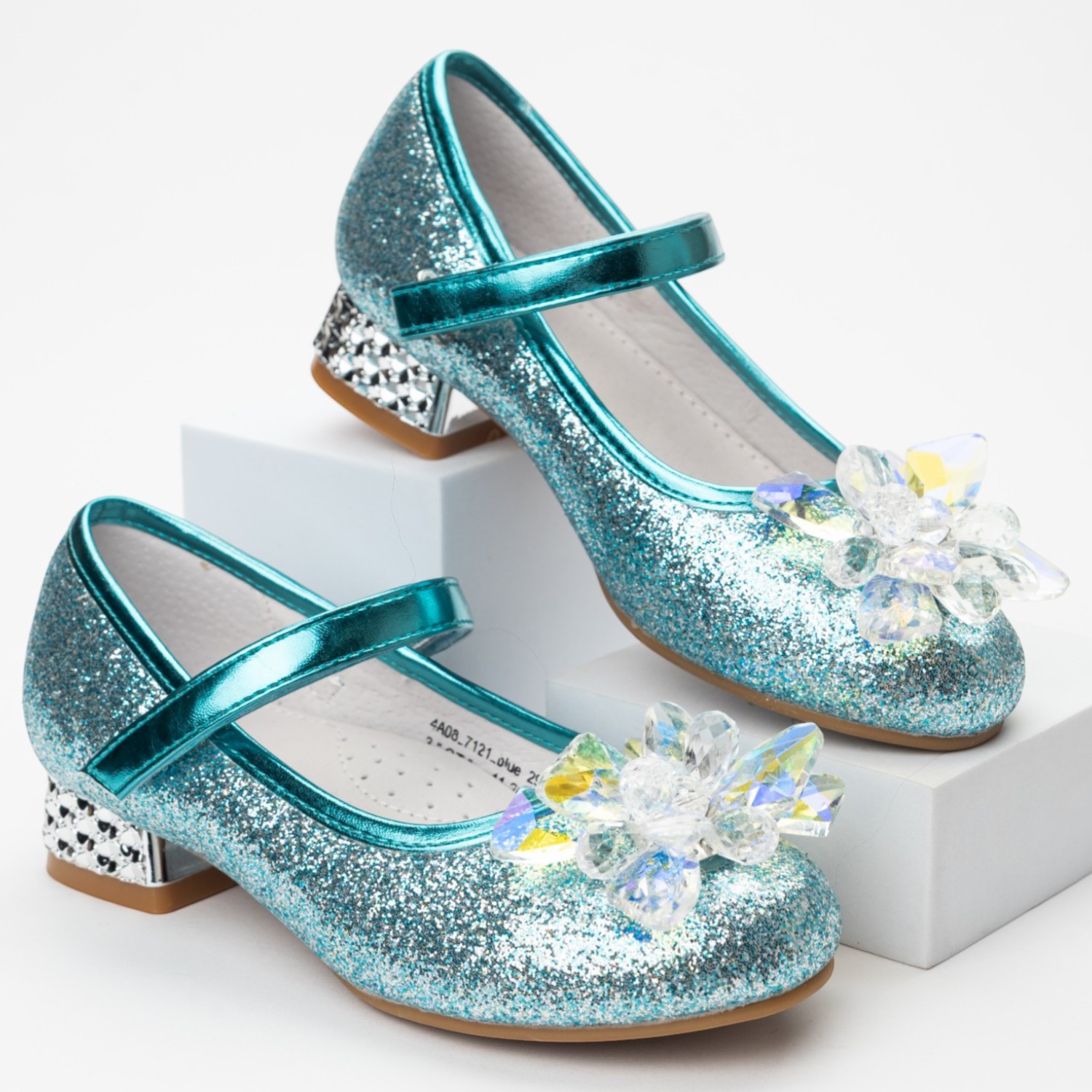 Изображение товара Туфли TikkaGo для девочки Низкий каблук Стразы и блестки