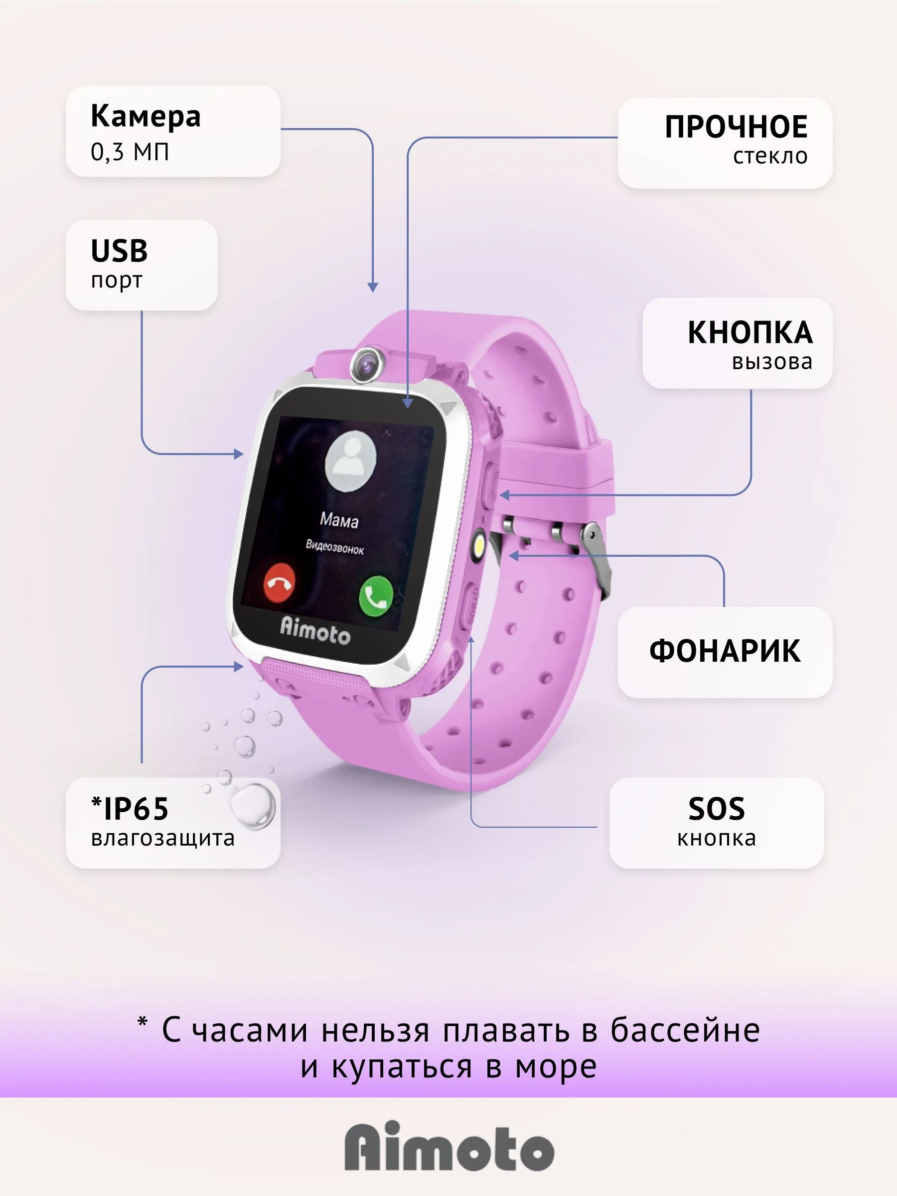 Детские смарт-часы AIMOTO Element LBS - фото 5