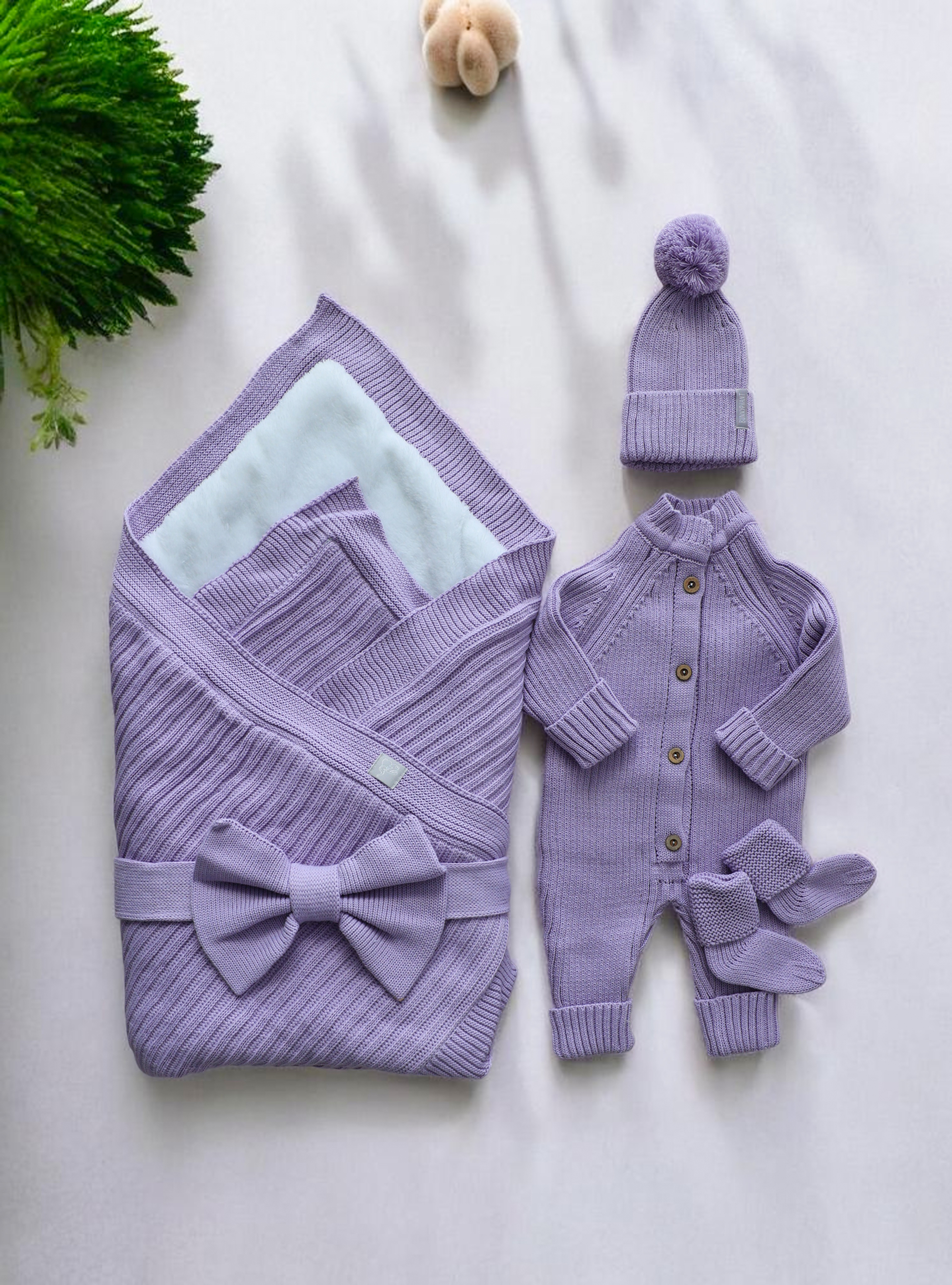 Комплект на выписку Bunnyphant 0399/сиреневый - фото 1