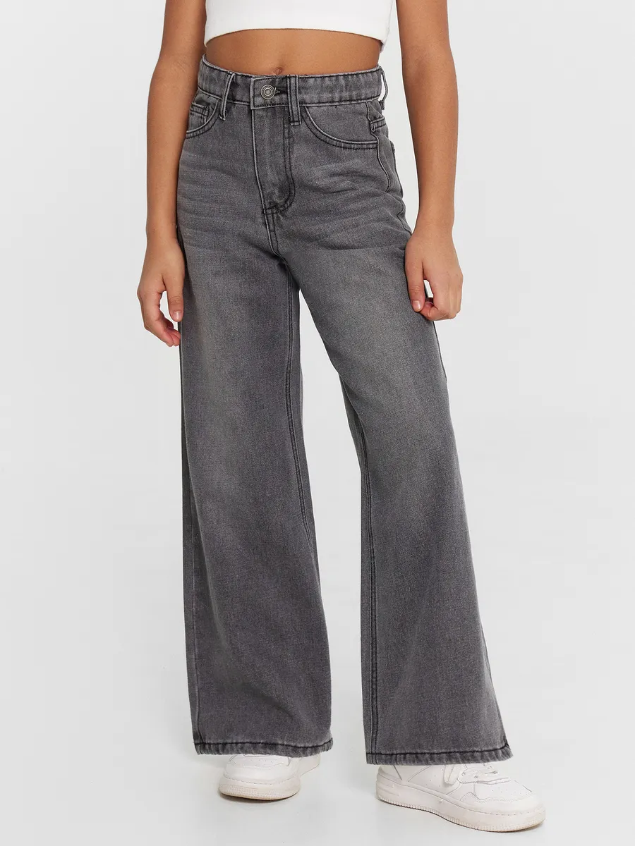 Изображение товара Джинсы Mark Formelle для девочек широкие wide leg fit удлиненные с высокой посадкой