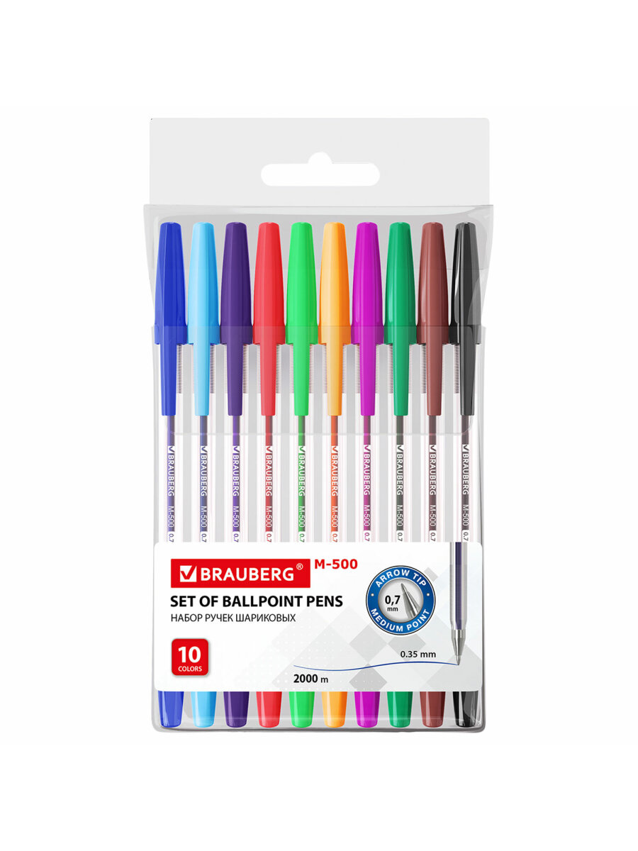 Ручка шариковая Brauberg 10 шт. - фото 6