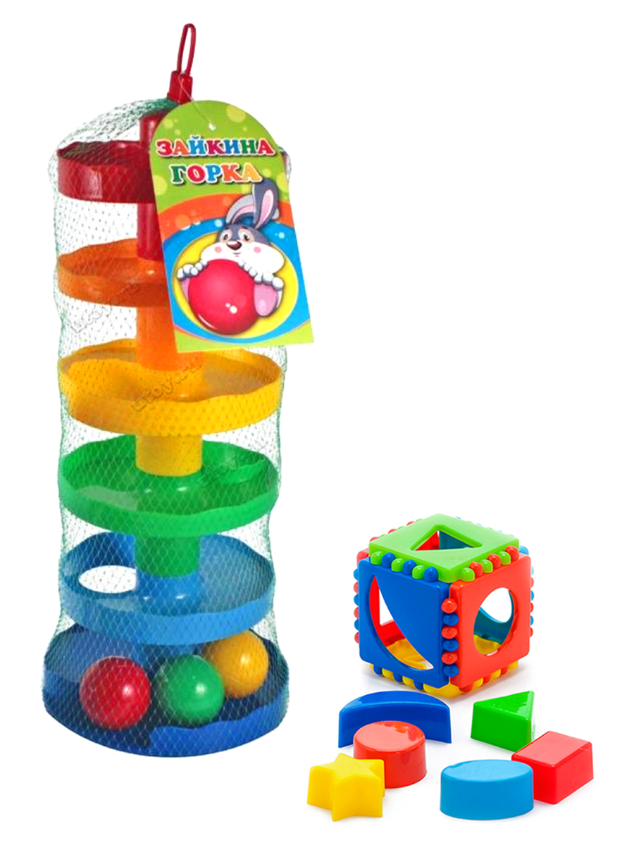 Игрушка БИПЛАНТ Зайкина горка + Кубик - фото 1
