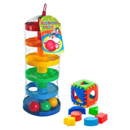 Игрушка БИПЛАНТ Зайкина горка + Кубик