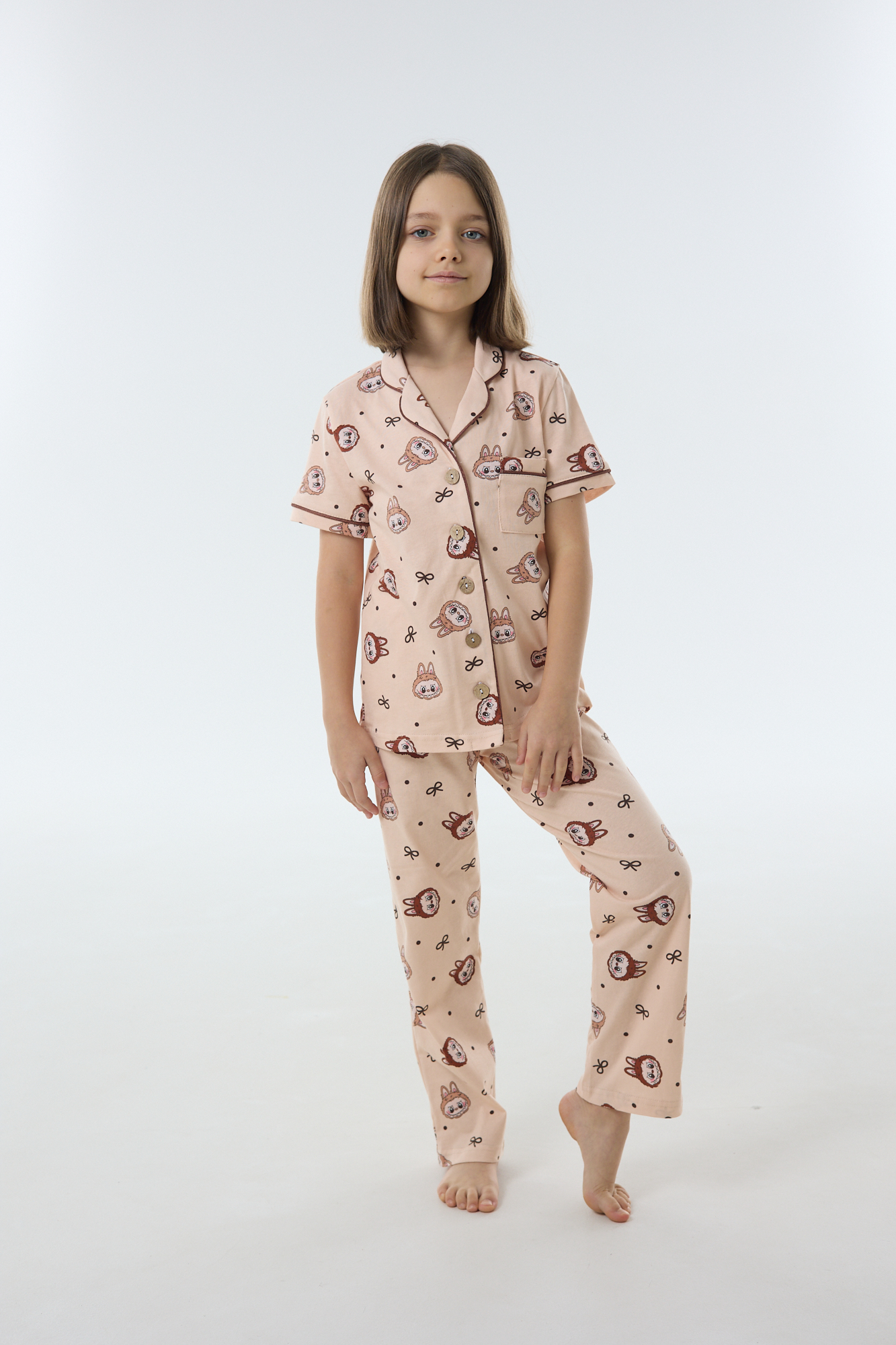 Пижама YAXX 004--Пижама лабубу/бежевый - фото 5
