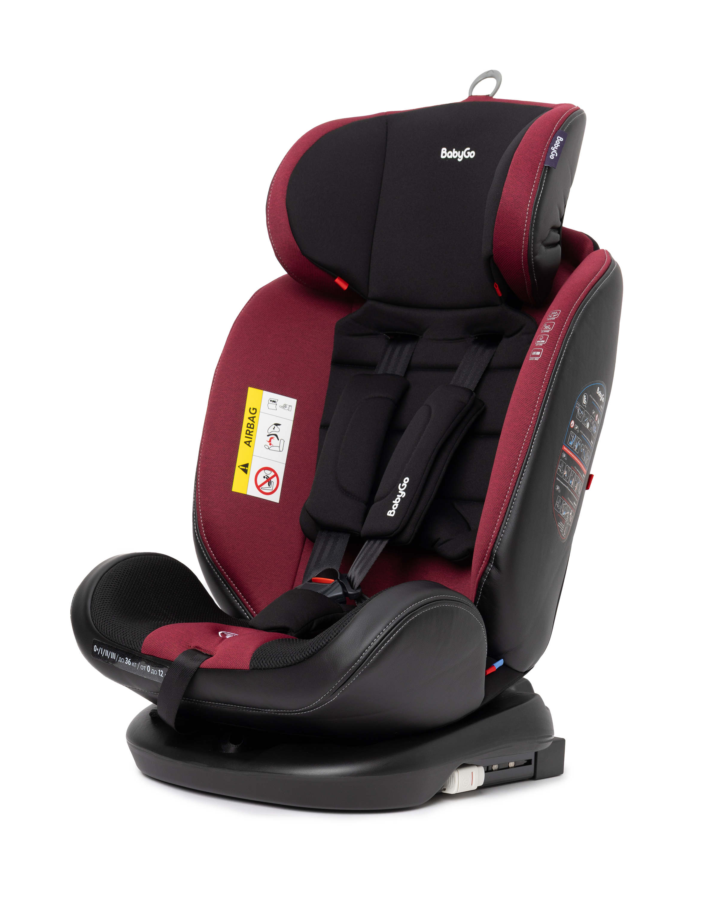 Автокресло BabyGo Multi-Stage New Isofix 0+/1/2/3 (0-36 кг) красный - фото 34