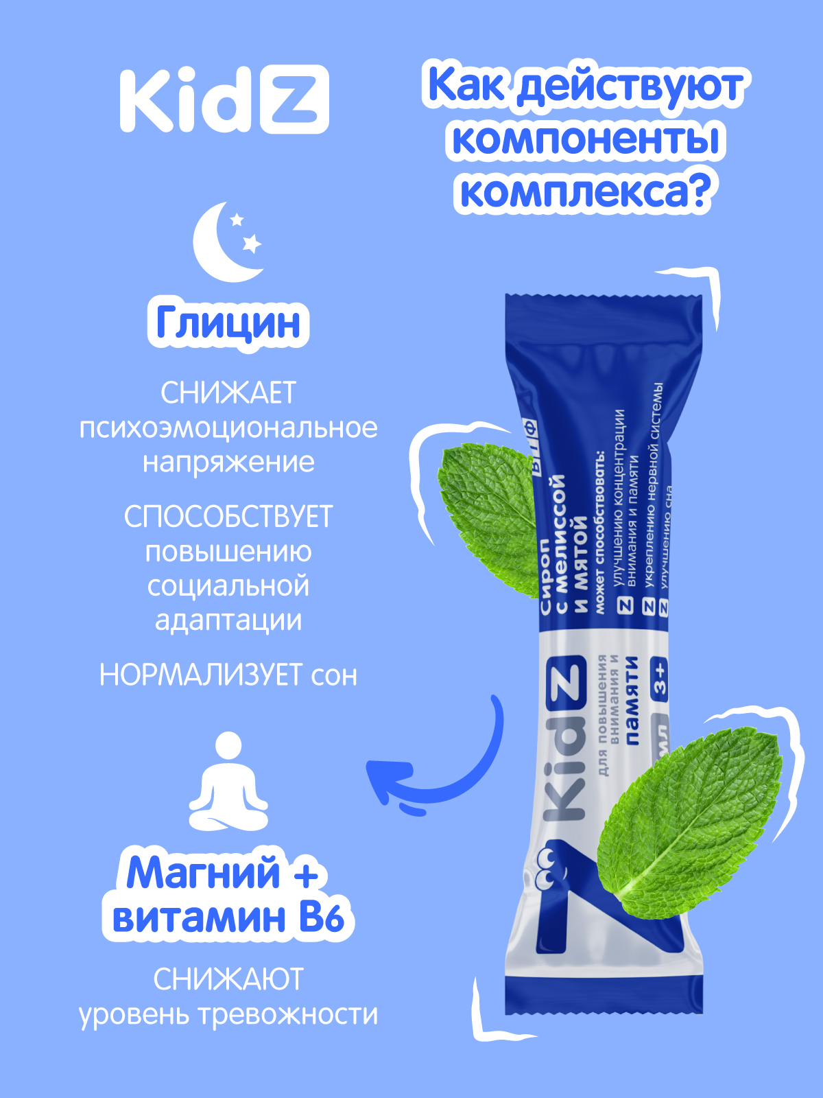 Магний для детей Kidz с глицином и витаминами - фото 3