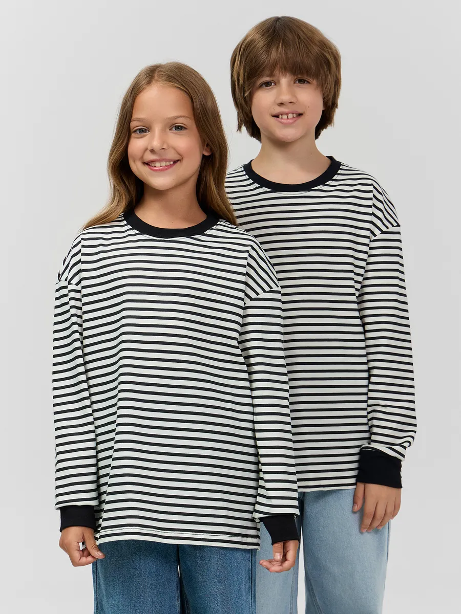 Лонгслив Mark Formelle (Марк Формэль) 123434/1/черно -молочная полоска1 - фото 7