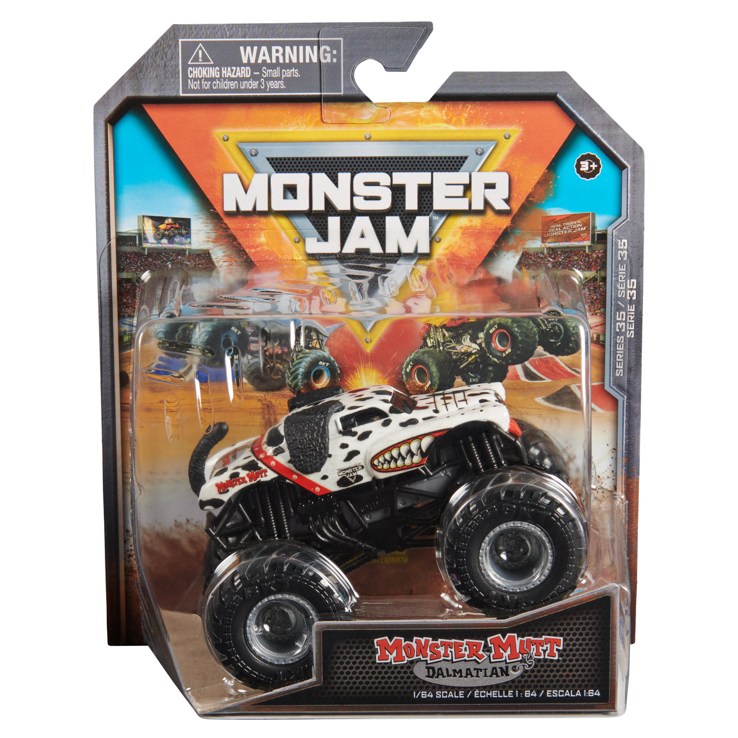 Монстр-трак Monster Jam Monster Mutt Dalmatian 1:64 62983 - фото 2