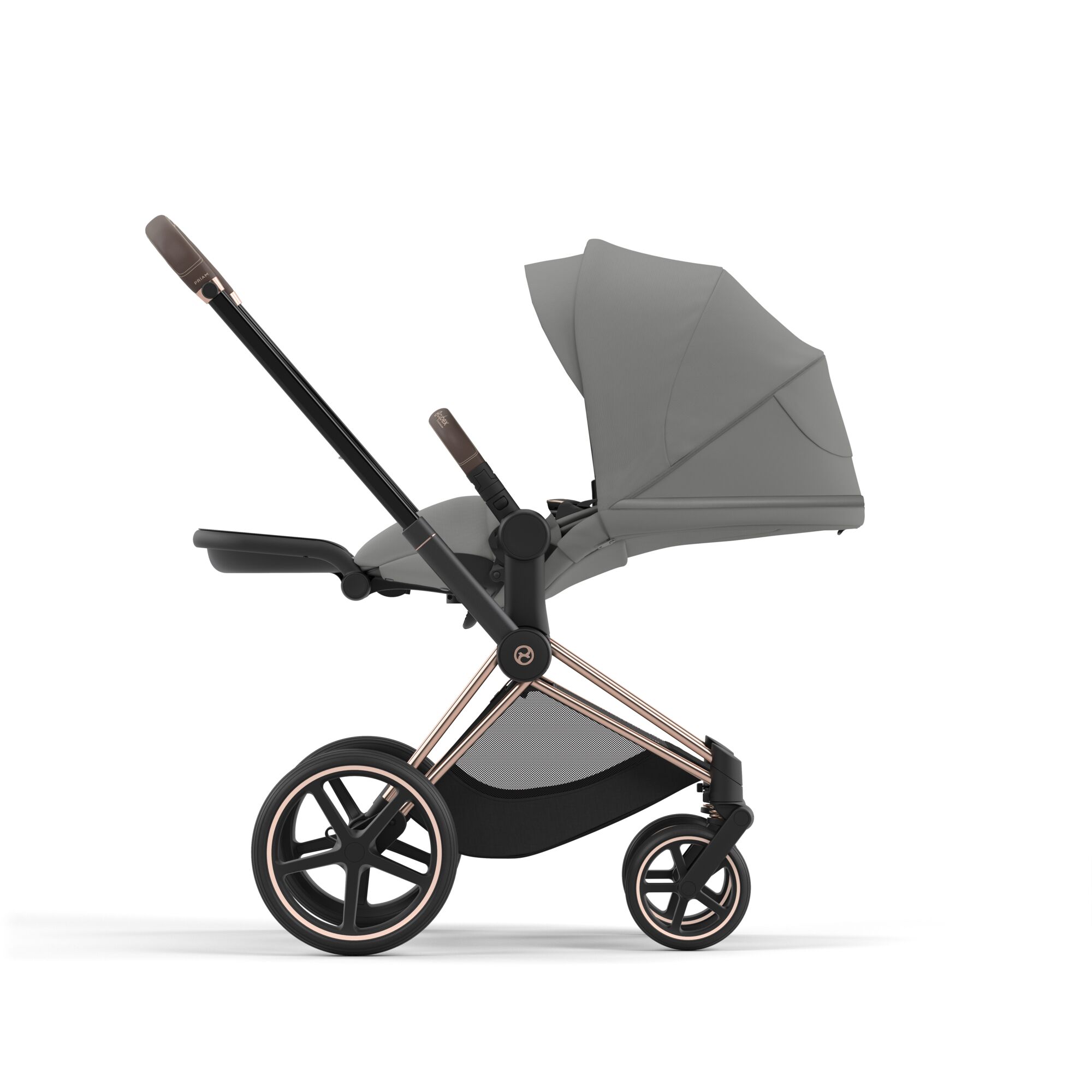 Коляска 2в1 Cybex Priam IV Rosegold серый - фото 6