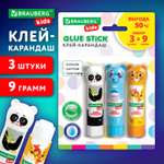 Клей-карандаш Brauberg 3 шт.