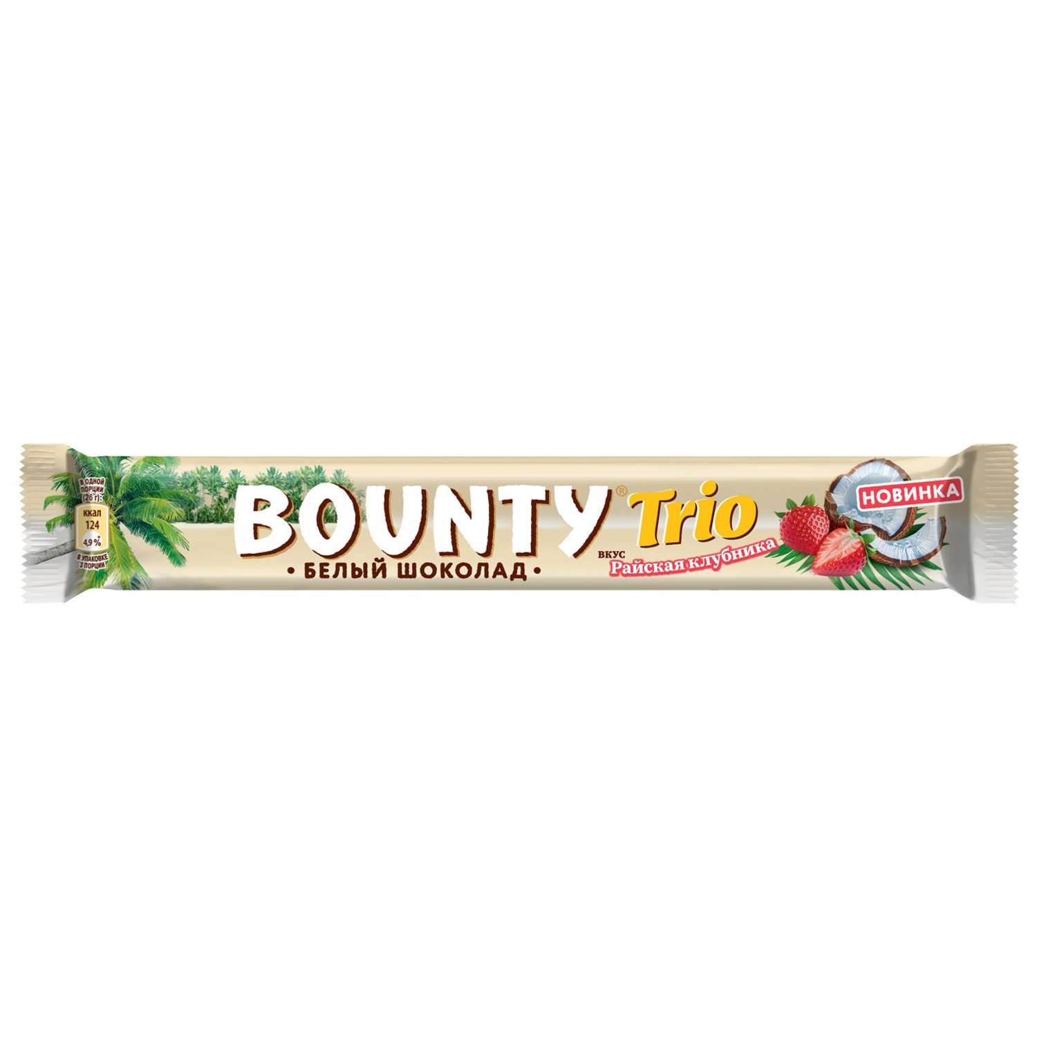 Батончик шоколадный BOUNTY Trio клубника 78г - фото 1