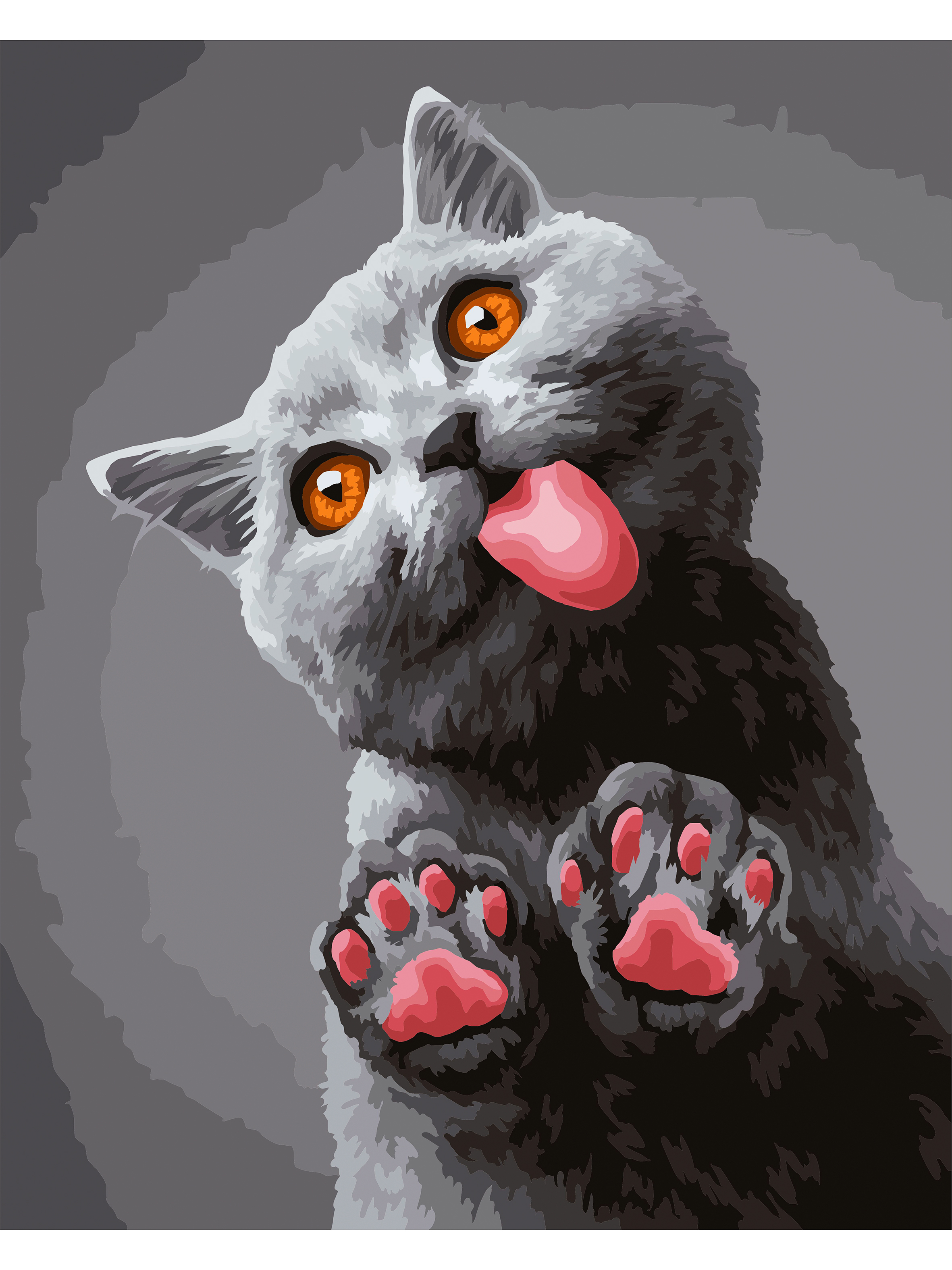 Картина по номерам Hobby Paint Целовашки от котика в ассортименте - фото 3