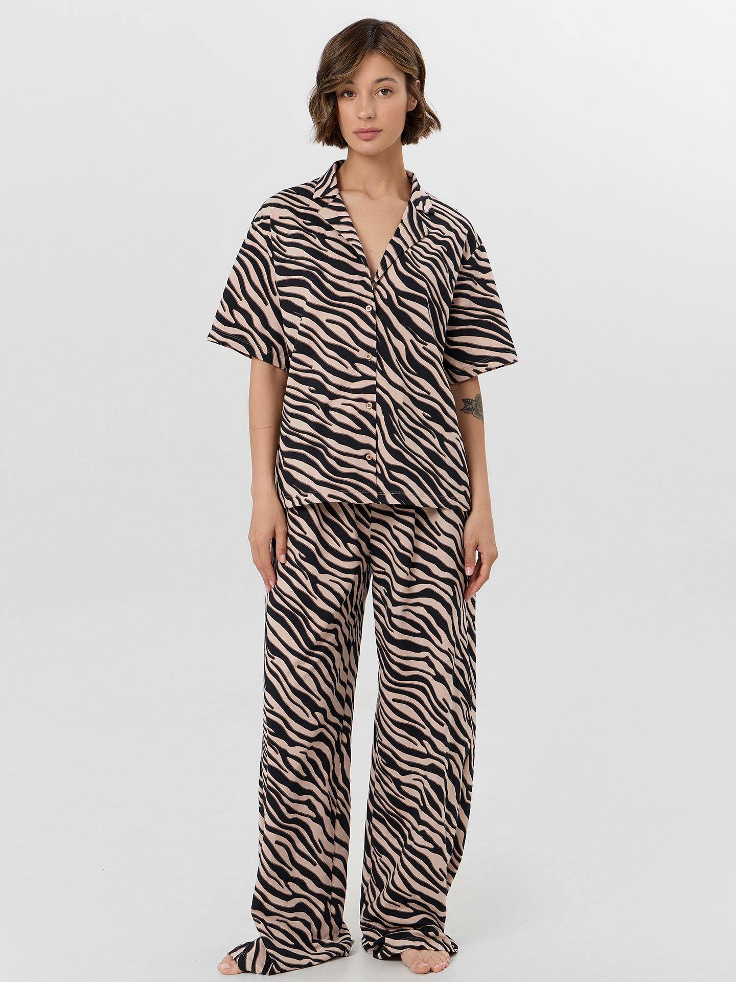 Пижама Mark Formelle (Марк Формэль) 592554/зебра на холодном бежевом - фото 3